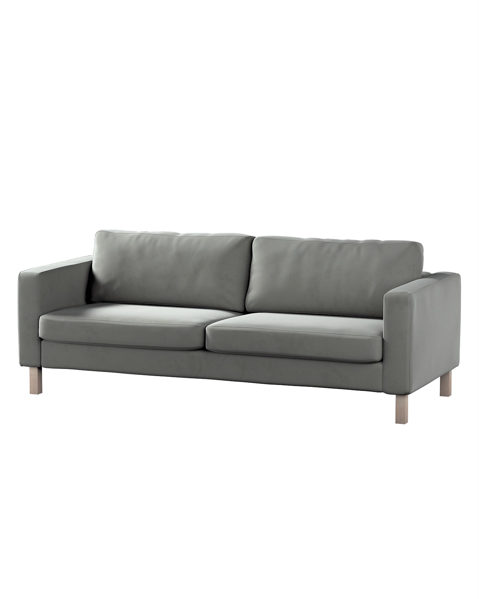 Bezug für Karlstad Schlafsofa Farbe grau Stoff glänzend, samt