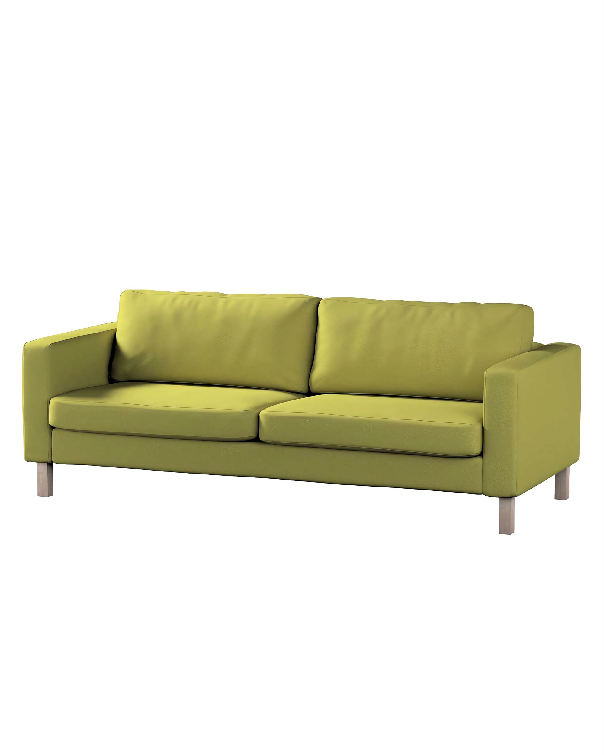 Bezug für Karlstad Schlafsofa Farbe grün Stoff glänzend, samt