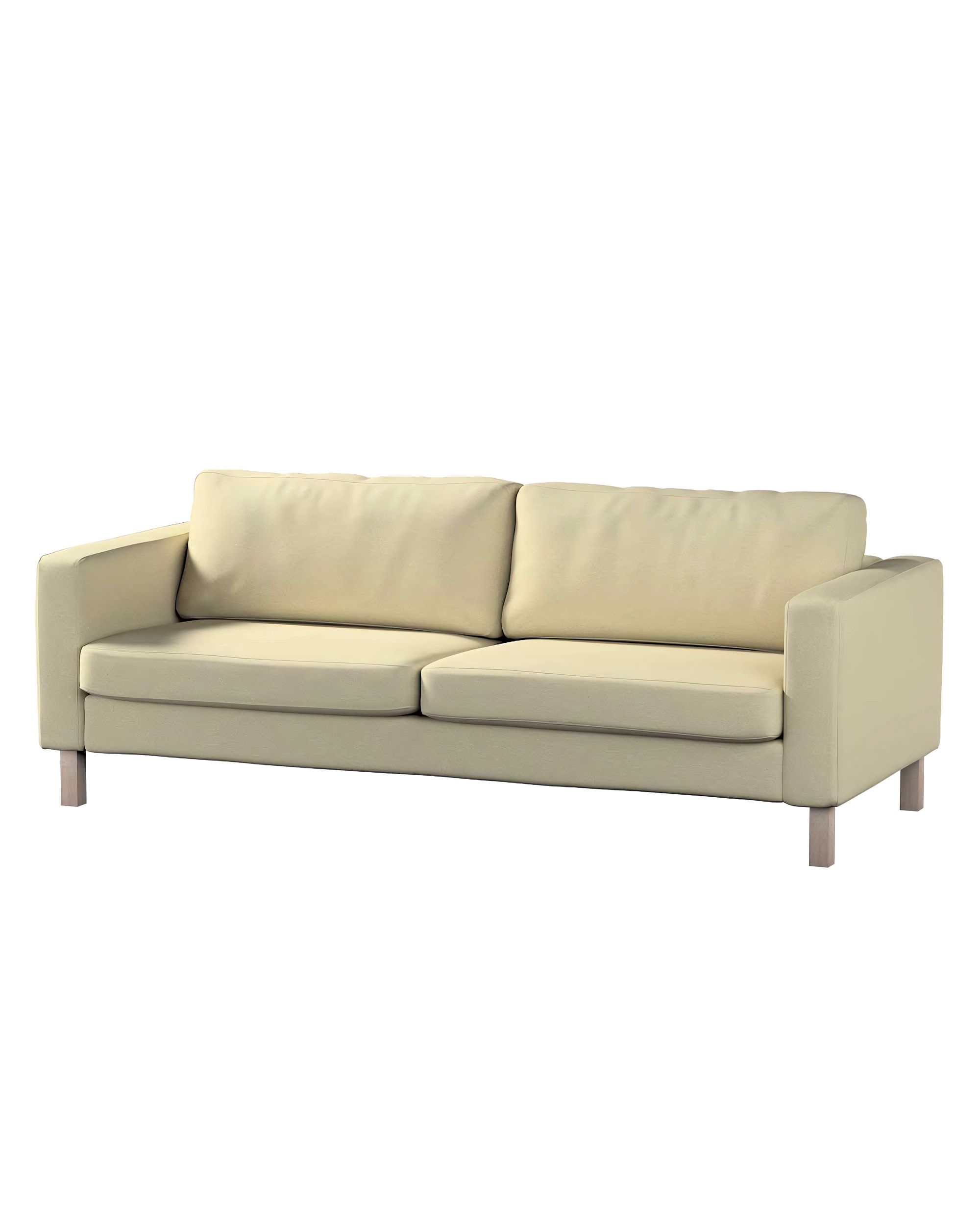 Bezug für Karlstad Schlafsofa Farbe ecru Stoff glänzend, samt