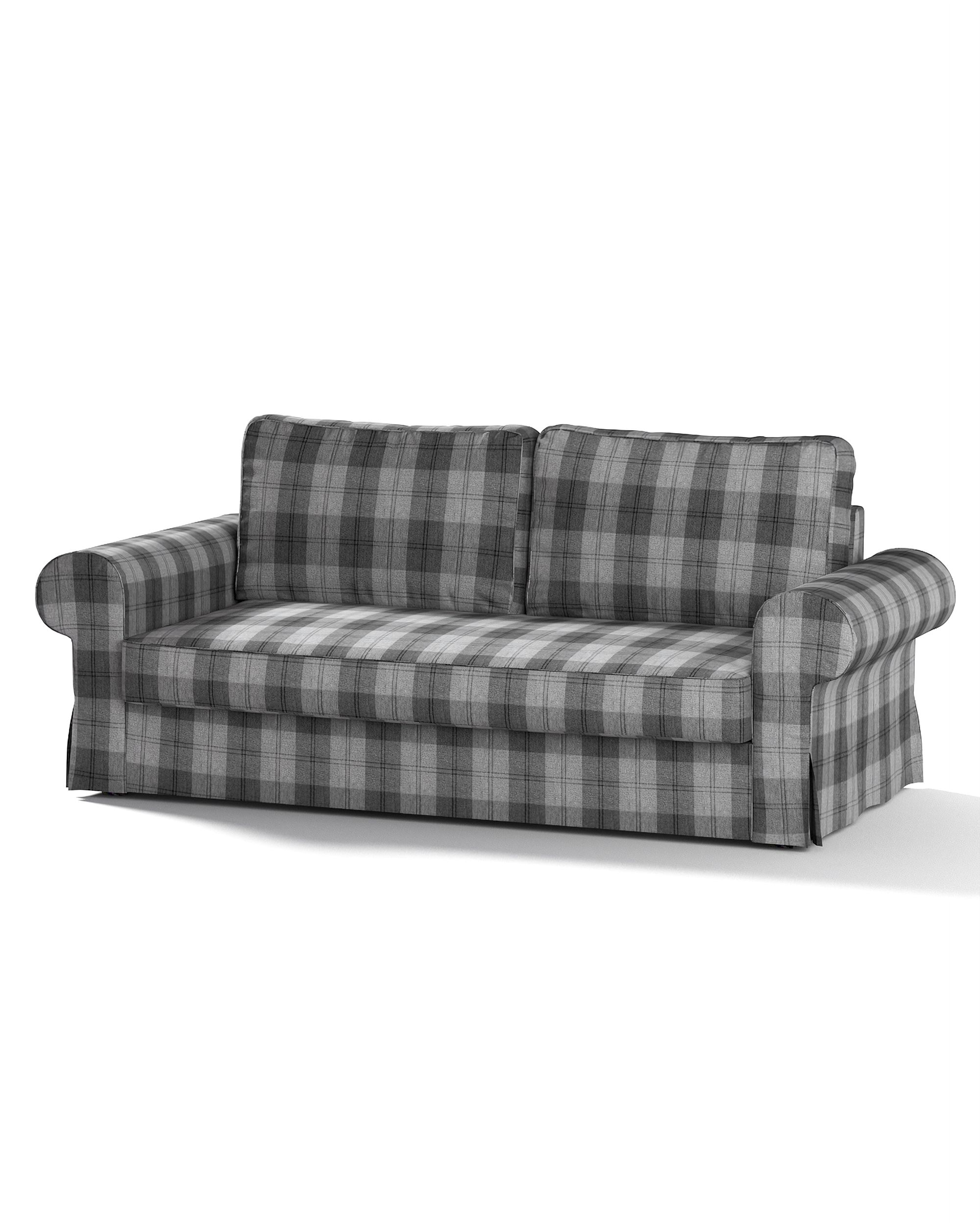 Bezug für Backabro 3-Sitzer Sofa ausklappbar Farbe grau Stoff strukturiert, gemustert