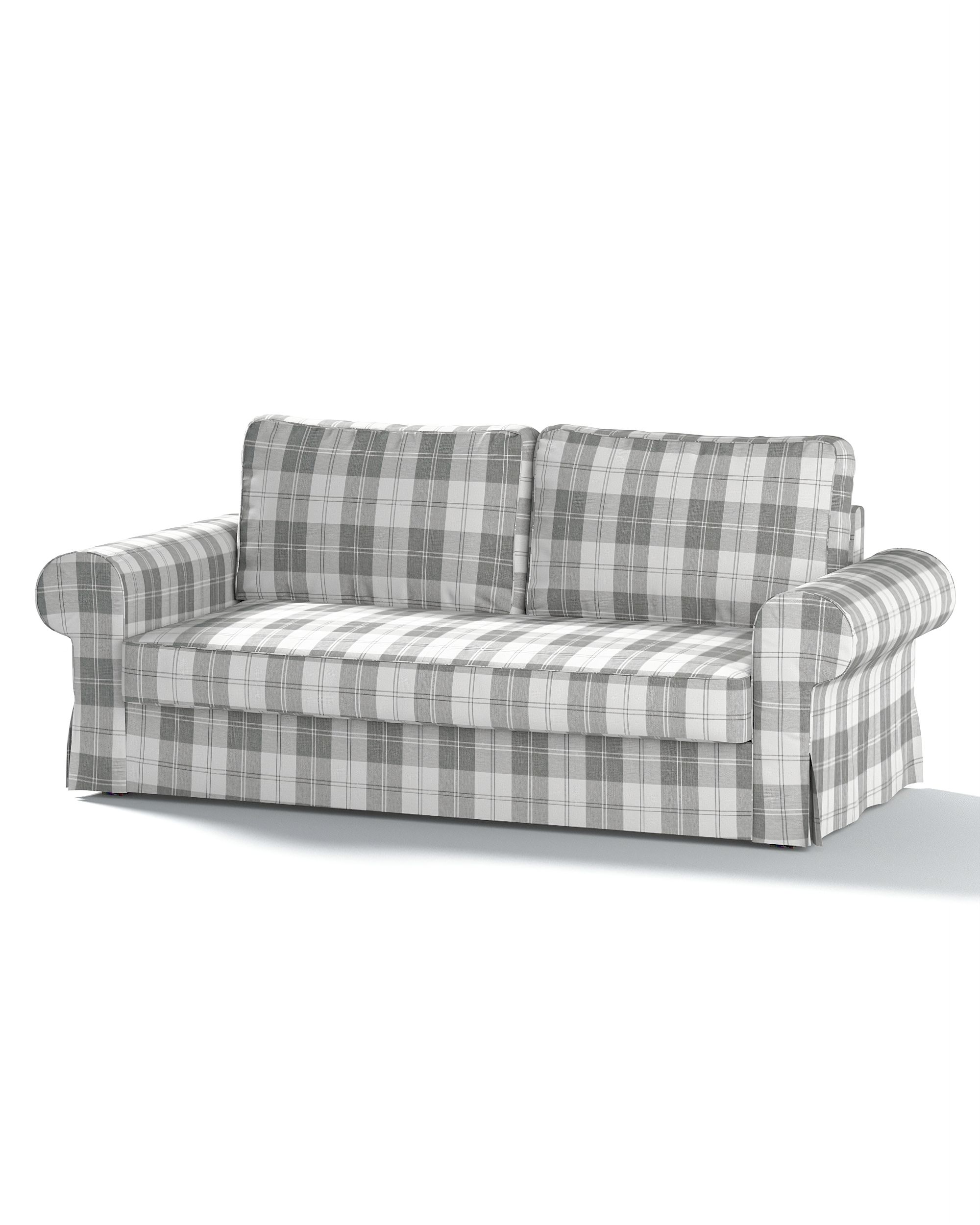 Bezug für Backabro 3-Sitzer Sofa ausklappbar Farbe grau Stoff strukturiert, gemustert