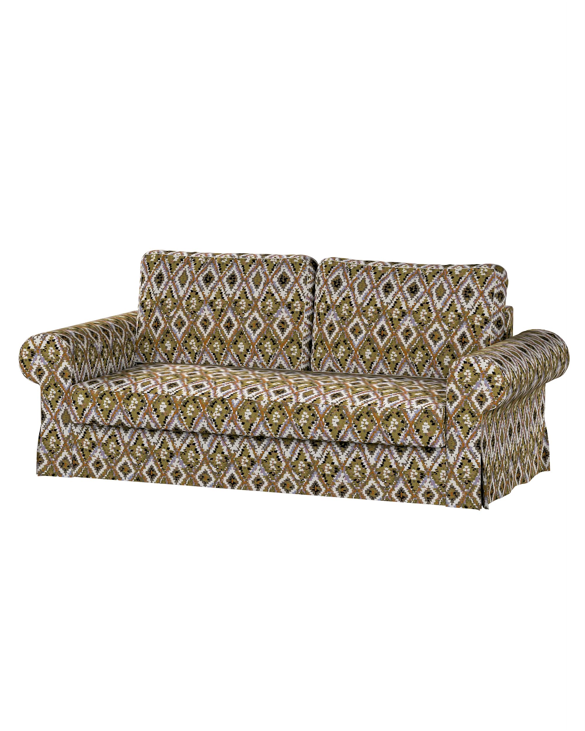 Bezug für Backabro 3-Sitzer Sofa ausklappbar Farbe bunt Stoff strukturiert, gemustert