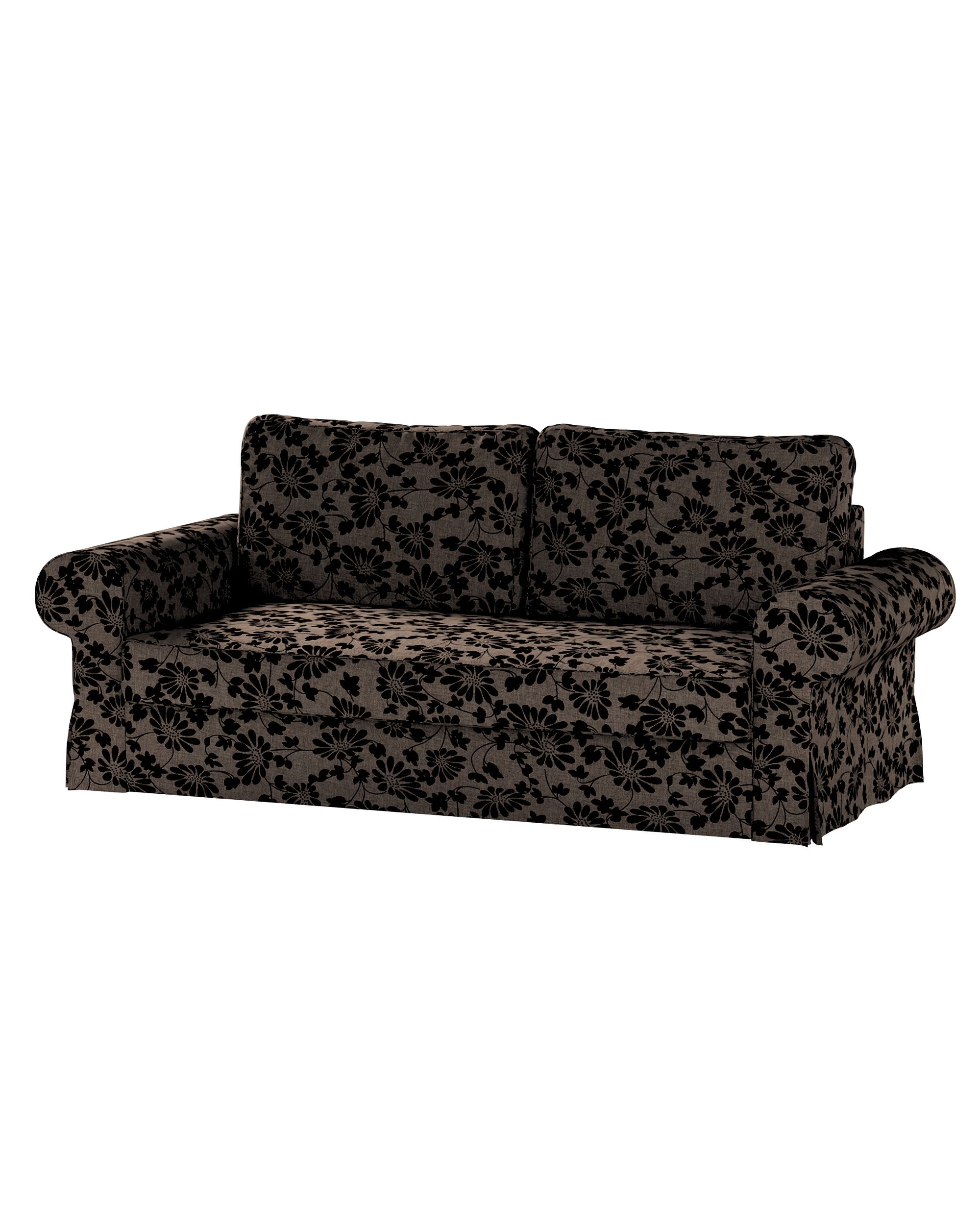 Bezug für Backabro 3-Sitzer Sofa ausklappbar Farbe braun Stoff strukturiert, gemustert