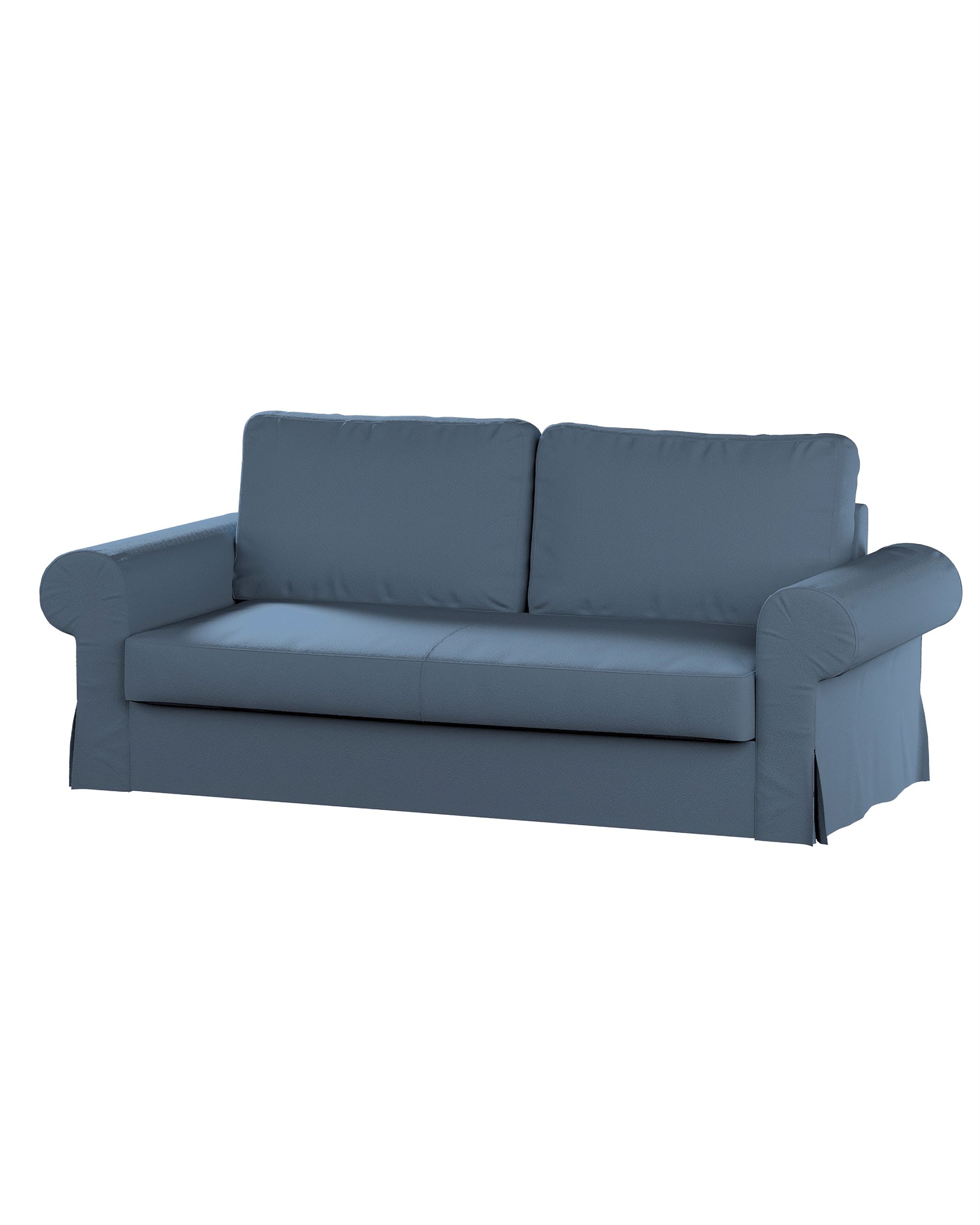 Bezug für Backabro 3-Sitzer Sofa ausklappbar Farbe blau Stoff strukturiert