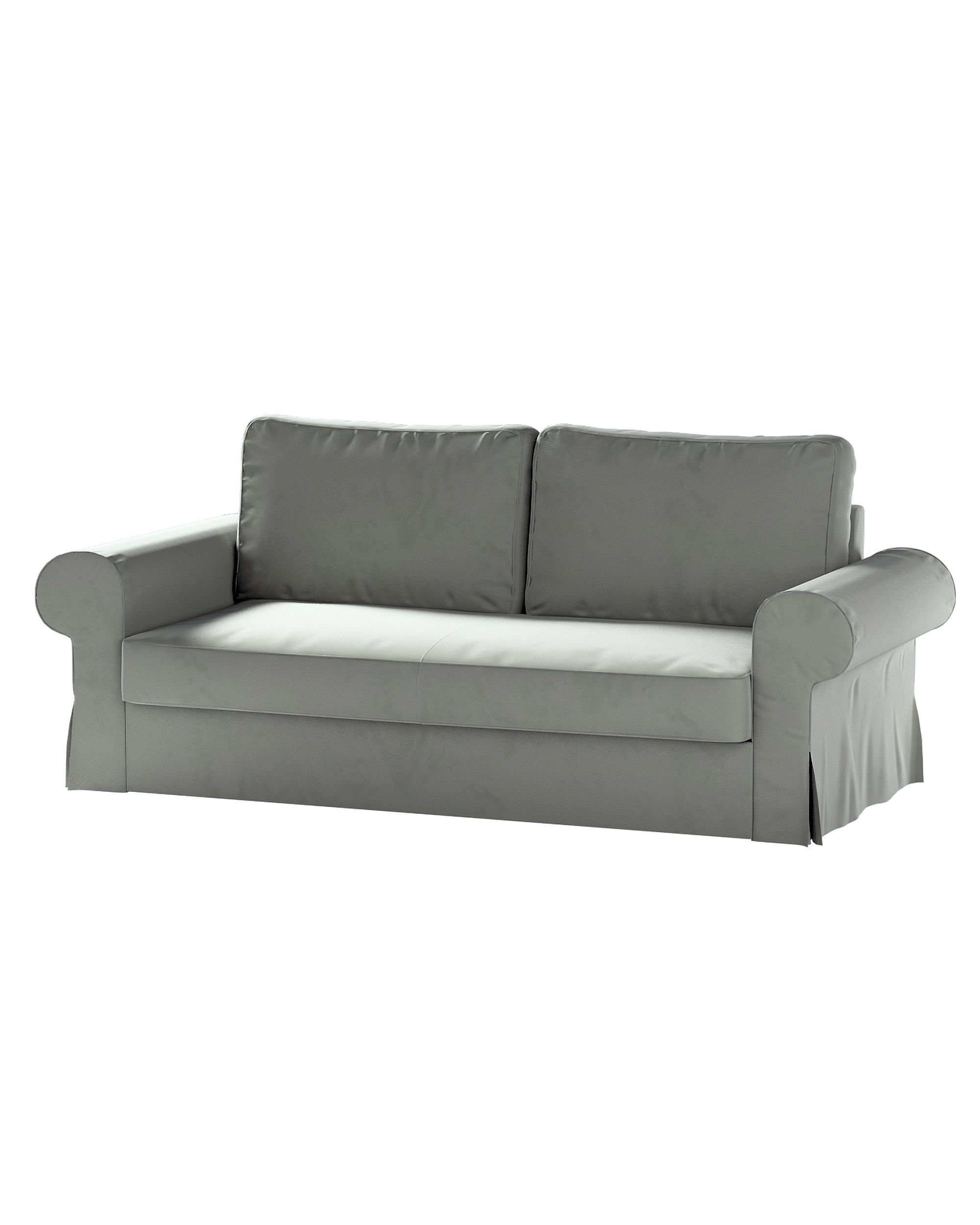 Bezug für Backabro 3-Sitzer Sofa ausklappbar Farbe grau Stoff glänzend, samt