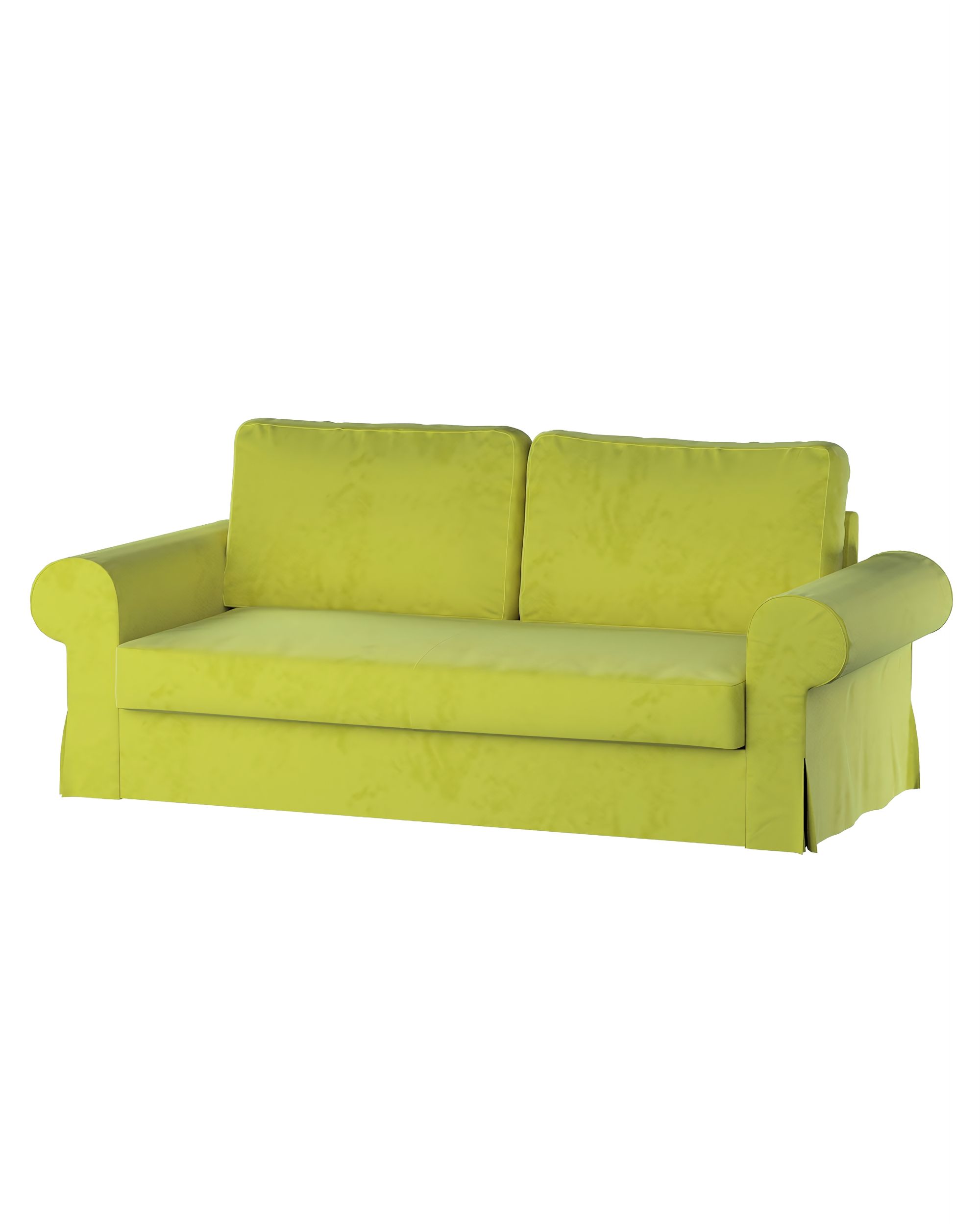 Bezug für Backabro 3-Sitzer Sofa ausklappbar Farbe grün Stoff glänzend, samt