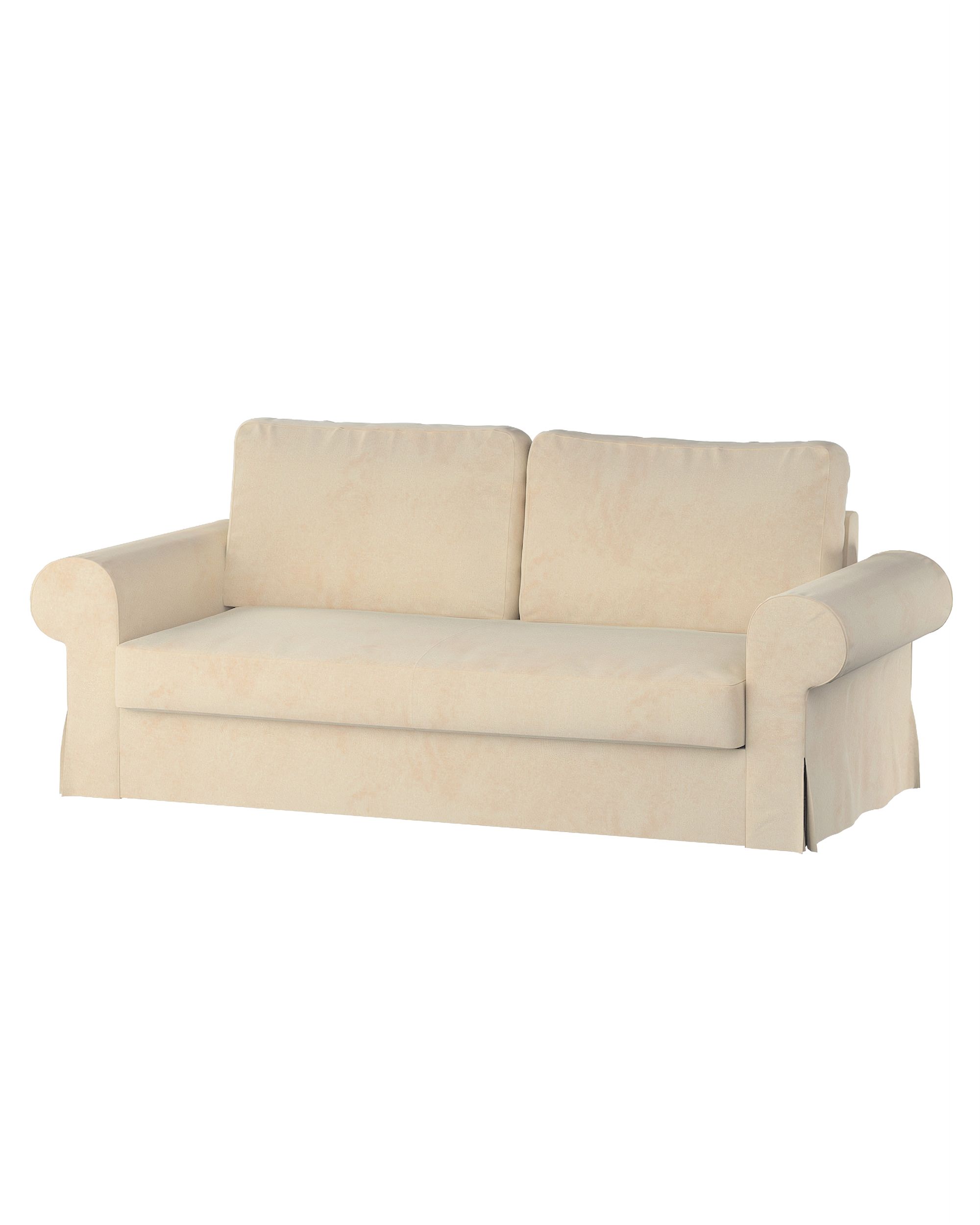 Bezug für Backabro 3-Sitzer Sofa ausklappbar Farbe ecru Stoff glänzend, samt