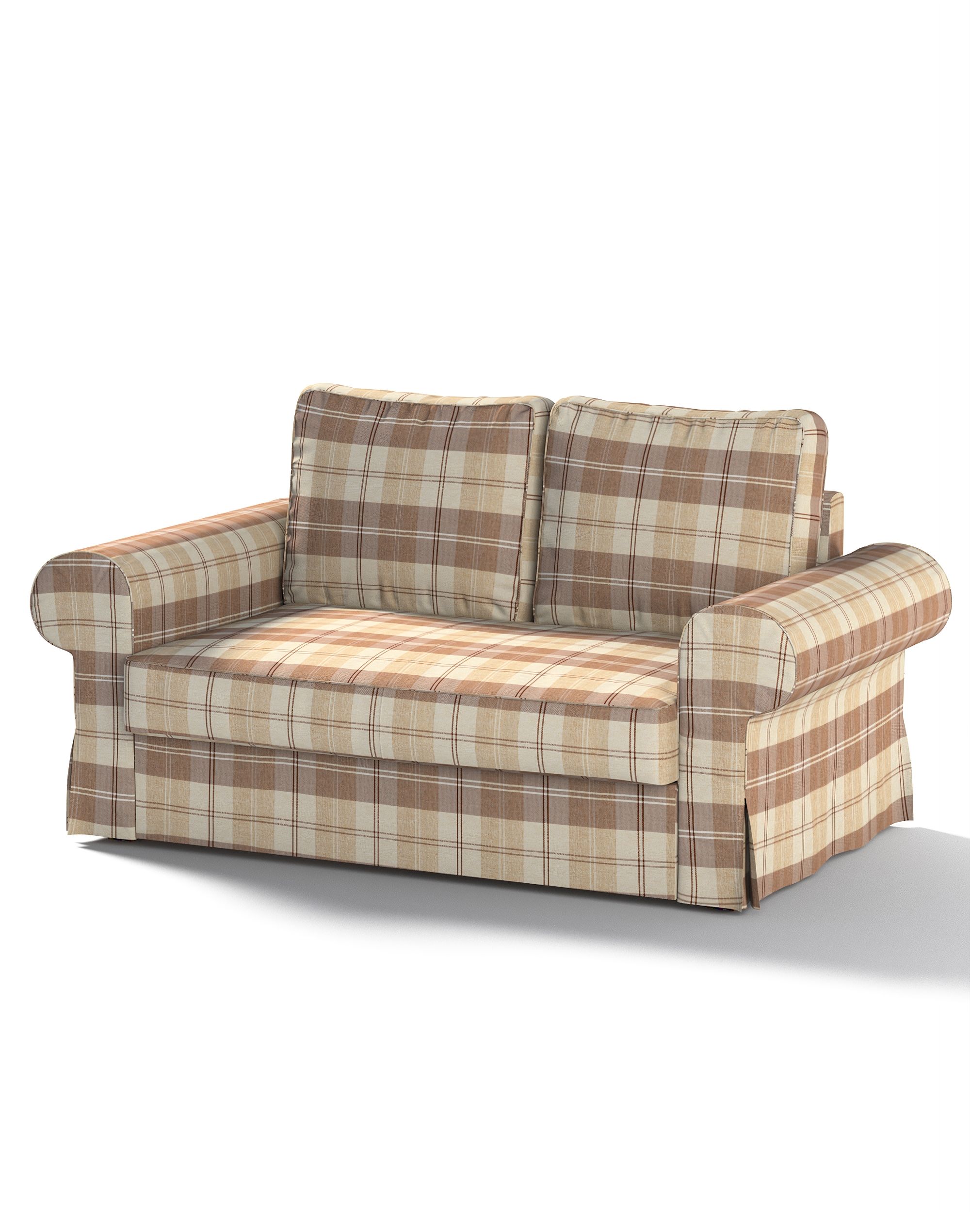 Bezug für Backabro 2-Sitzer Sofa ausklappbar Farbe beige Stoff strukturiert, gemustert