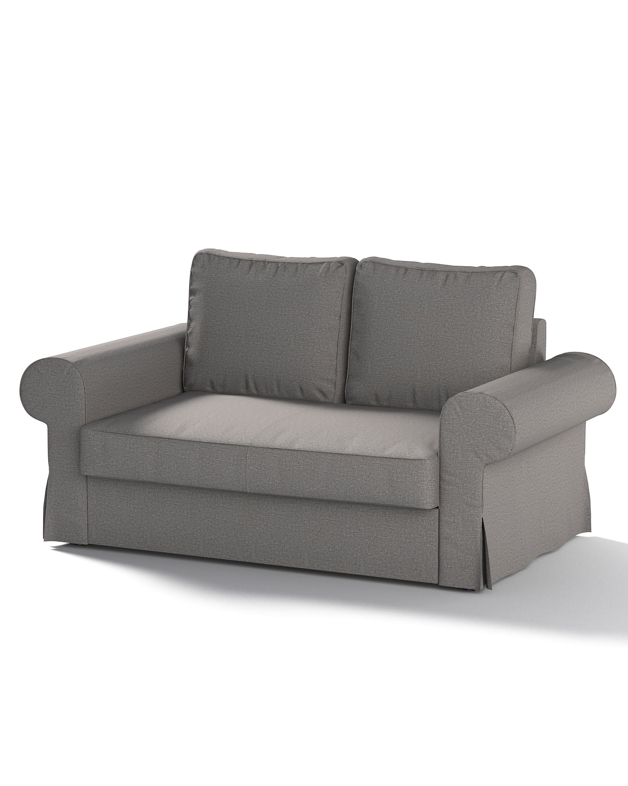 Bezug für Backabro 2-Sitzer Sofa ausklappbar Farbe grau Stoff strukturiert