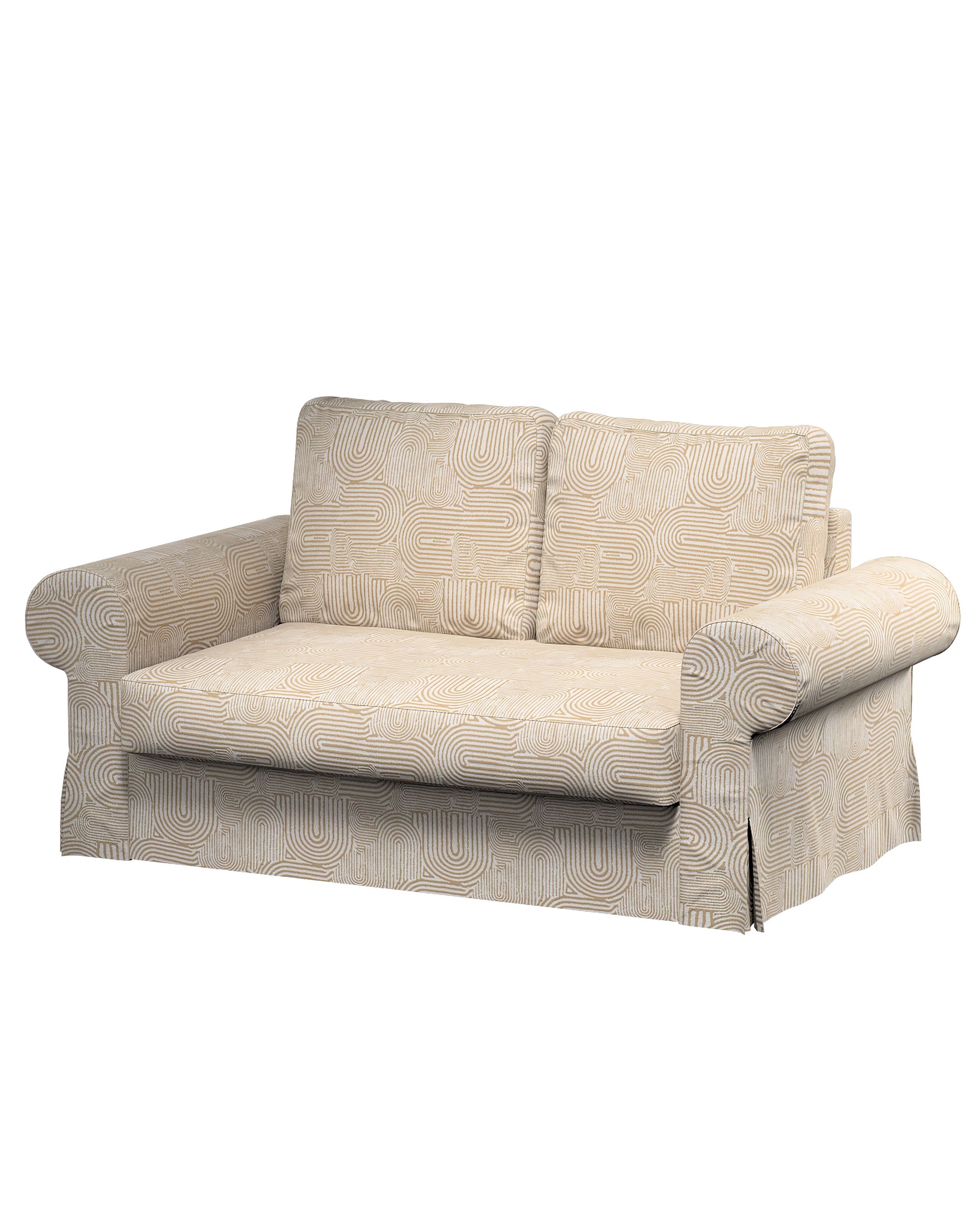 Bezug für Backabro 2-Sitzer Sofa ausklappbar Farbe beige Stoff strukturiert, gemustert