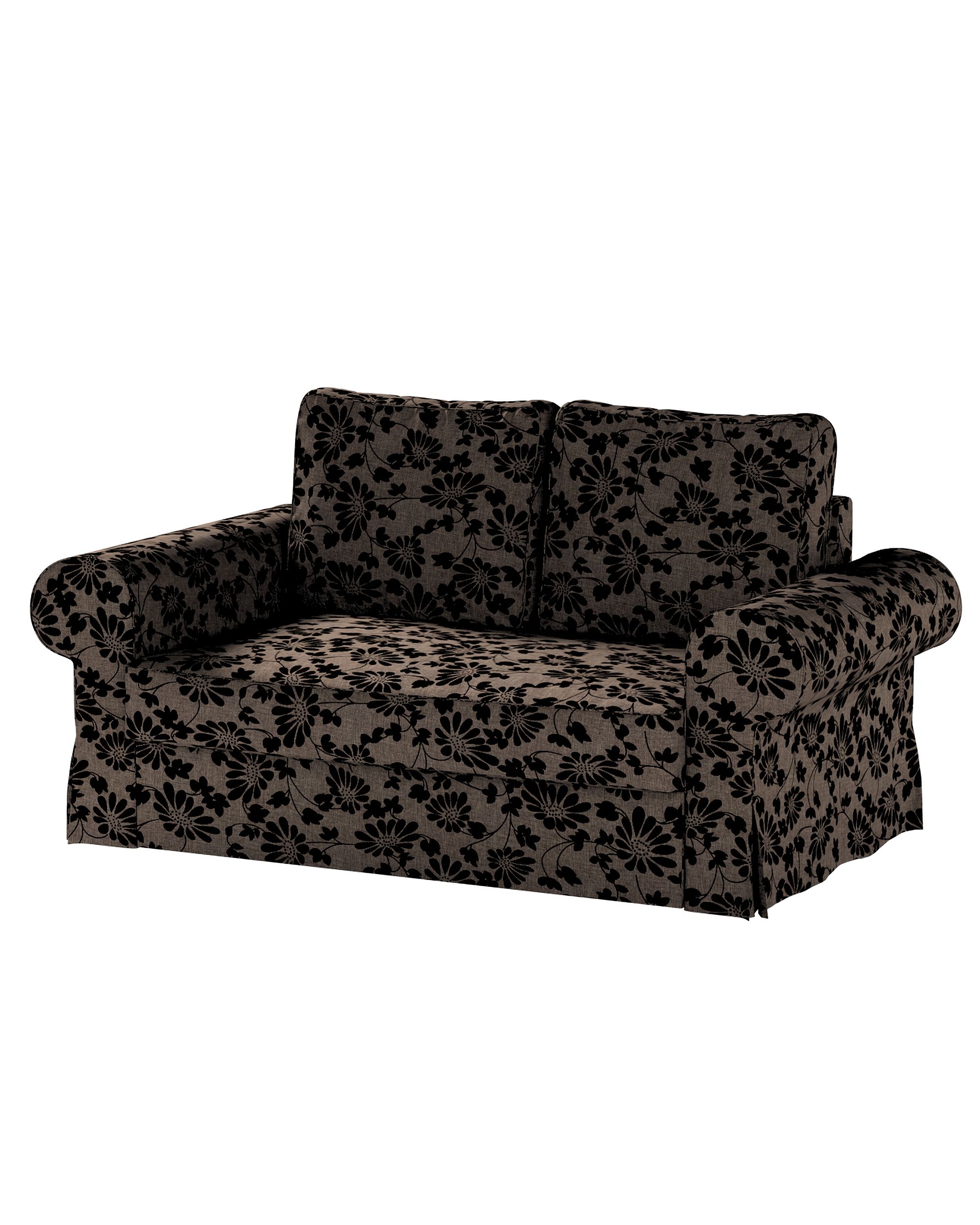 Bezug für Backabro 2-Sitzer Sofa ausklappbar Farbe braun Stoff strukturiert, gemustert
