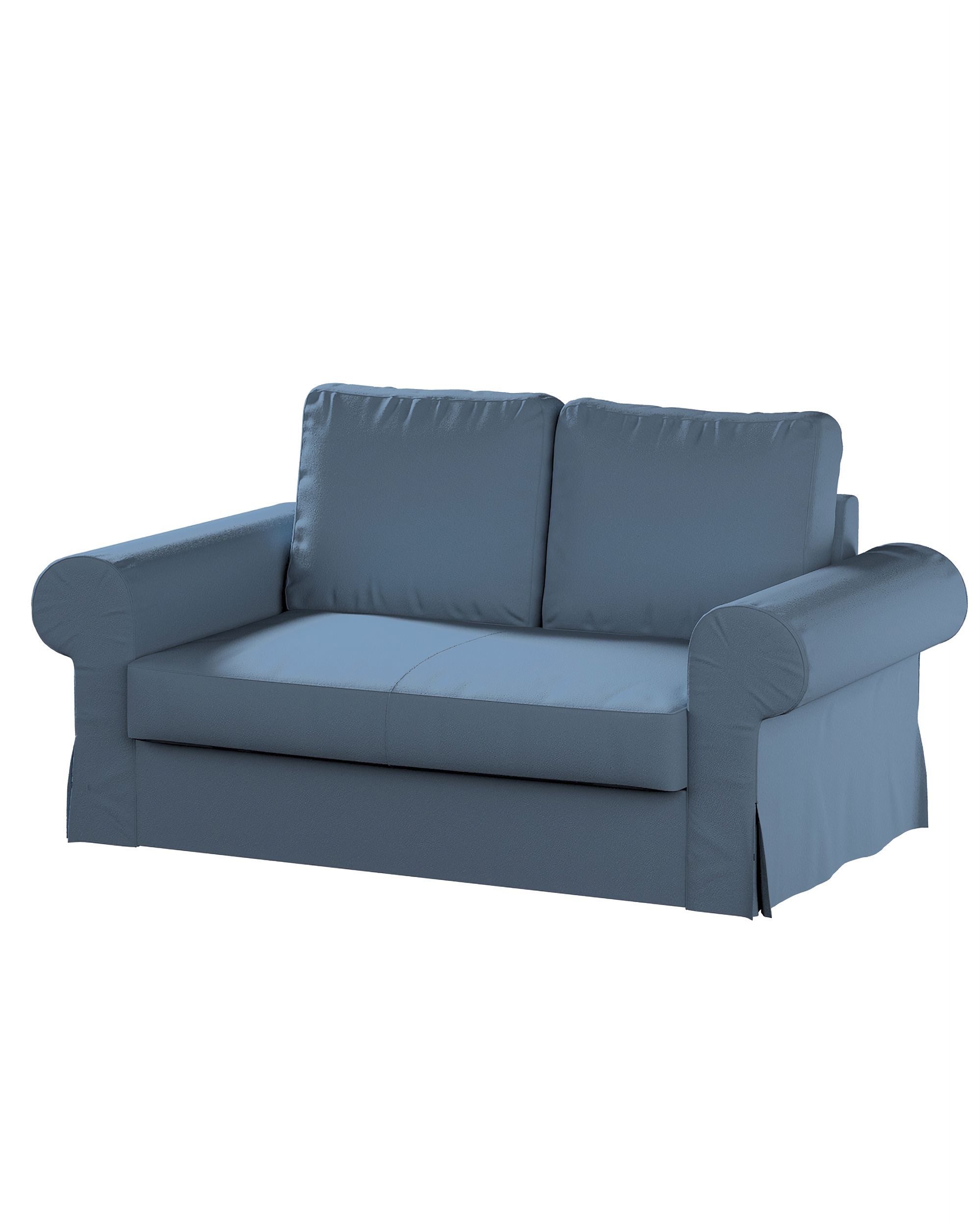 Bezug für Backabro 2-Sitzer Sofa ausklappbar Farbe blau Stoff strukturiert