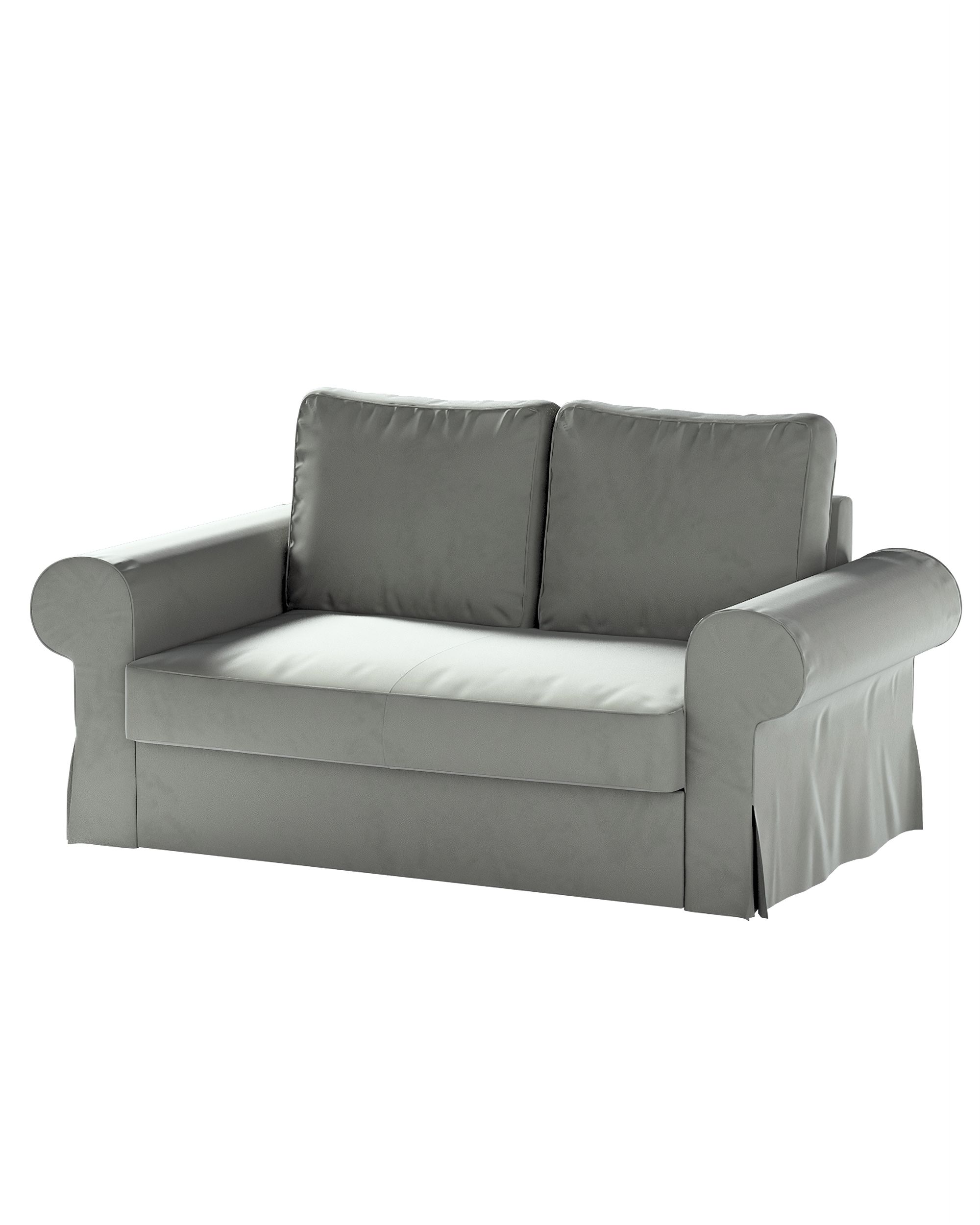 Bezug für Backabro 2-Sitzer Sofa ausklappbar Farbe grau Stoff glänzend, samt