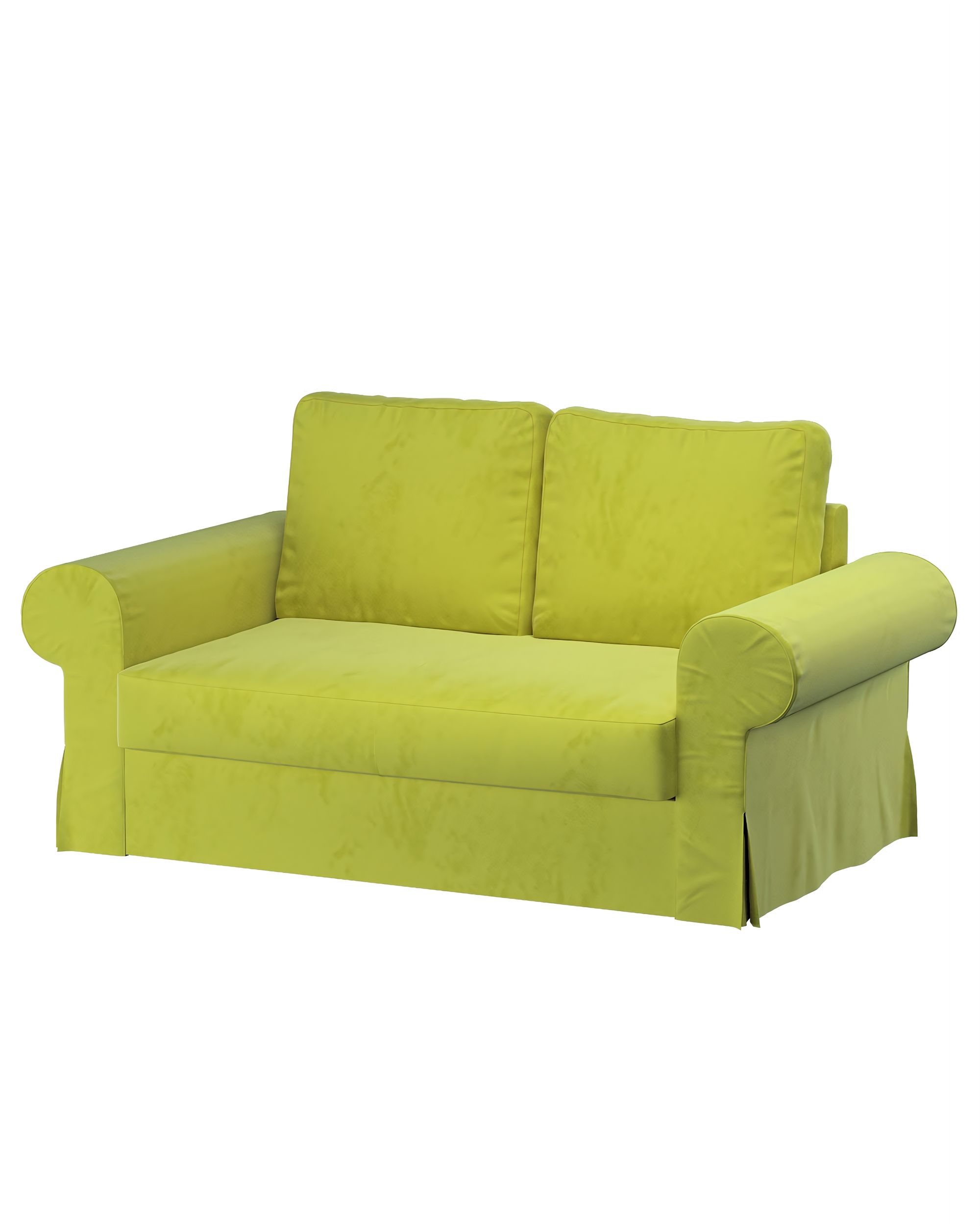 Bezug für Backabro 2-Sitzer Sofa ausklappbar Farbe grün Stoff glänzend, samt