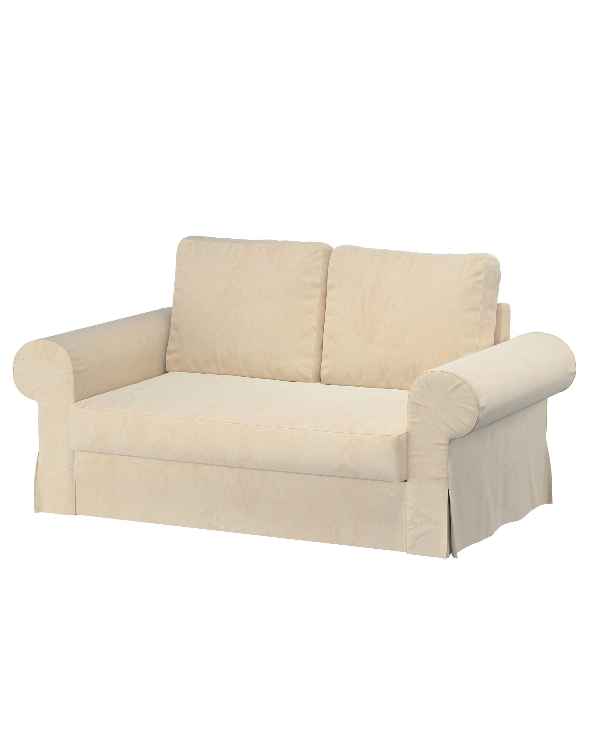 Bezug für Backabro 2-Sitzer Sofa ausklappbar Farbe ecru Stoff glänzend, samt
