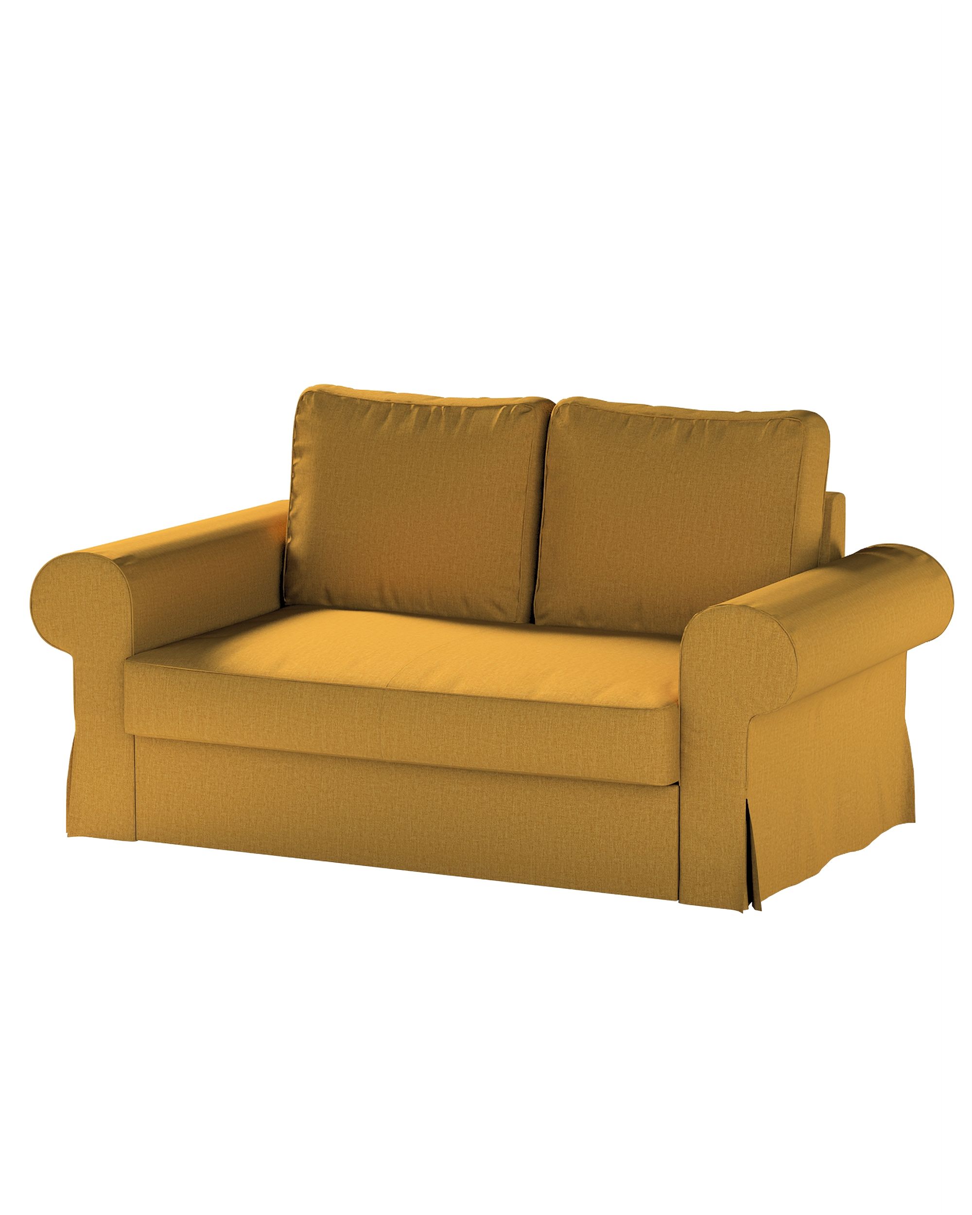 Bezug für Backabro 2-Sitzer Sofa ausklappbar Farbe gelb Stoff strukturiert