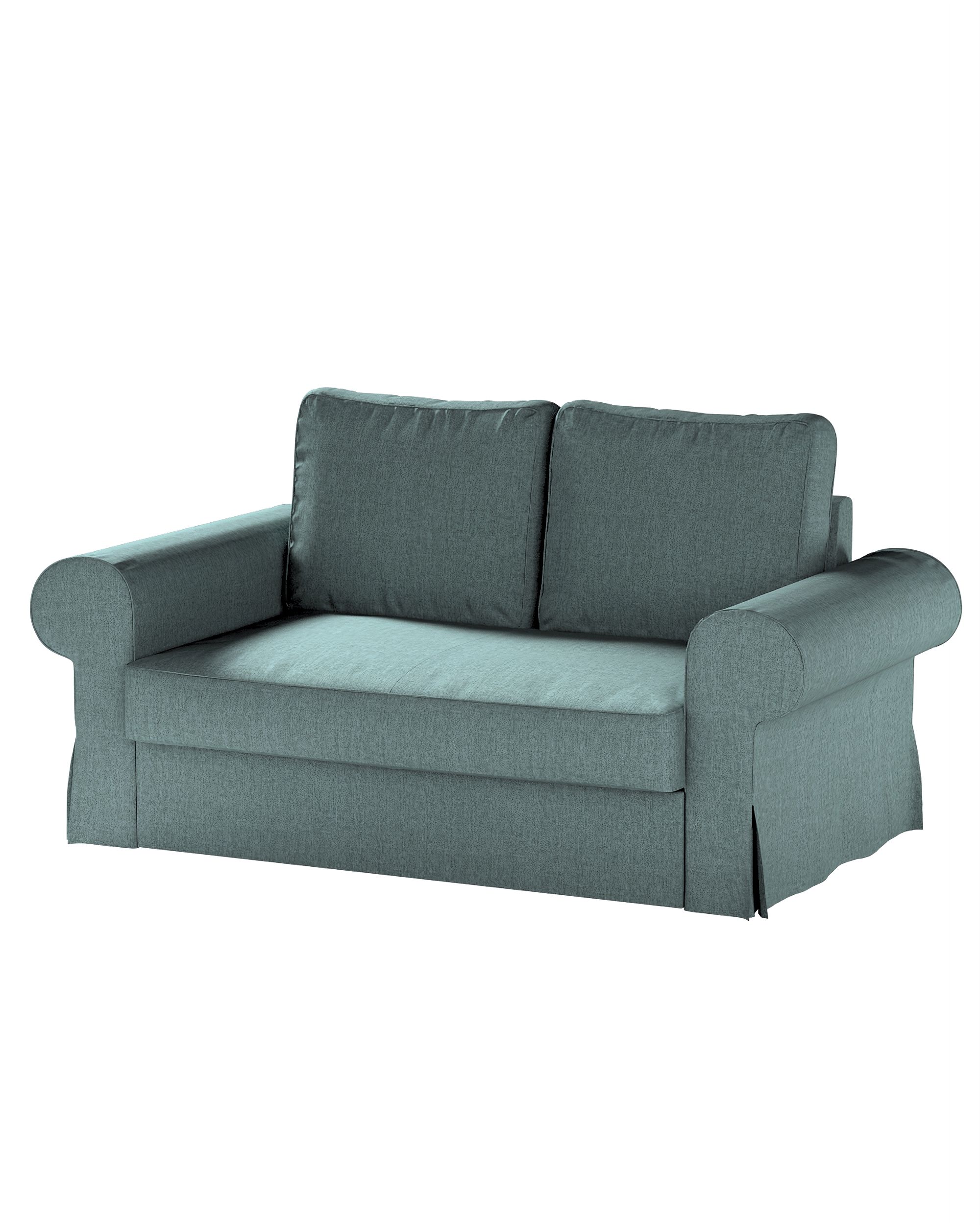 Bezug für Backabro 2-Sitzer Sofa ausklappbar Farbe blau Stoff strukturiert