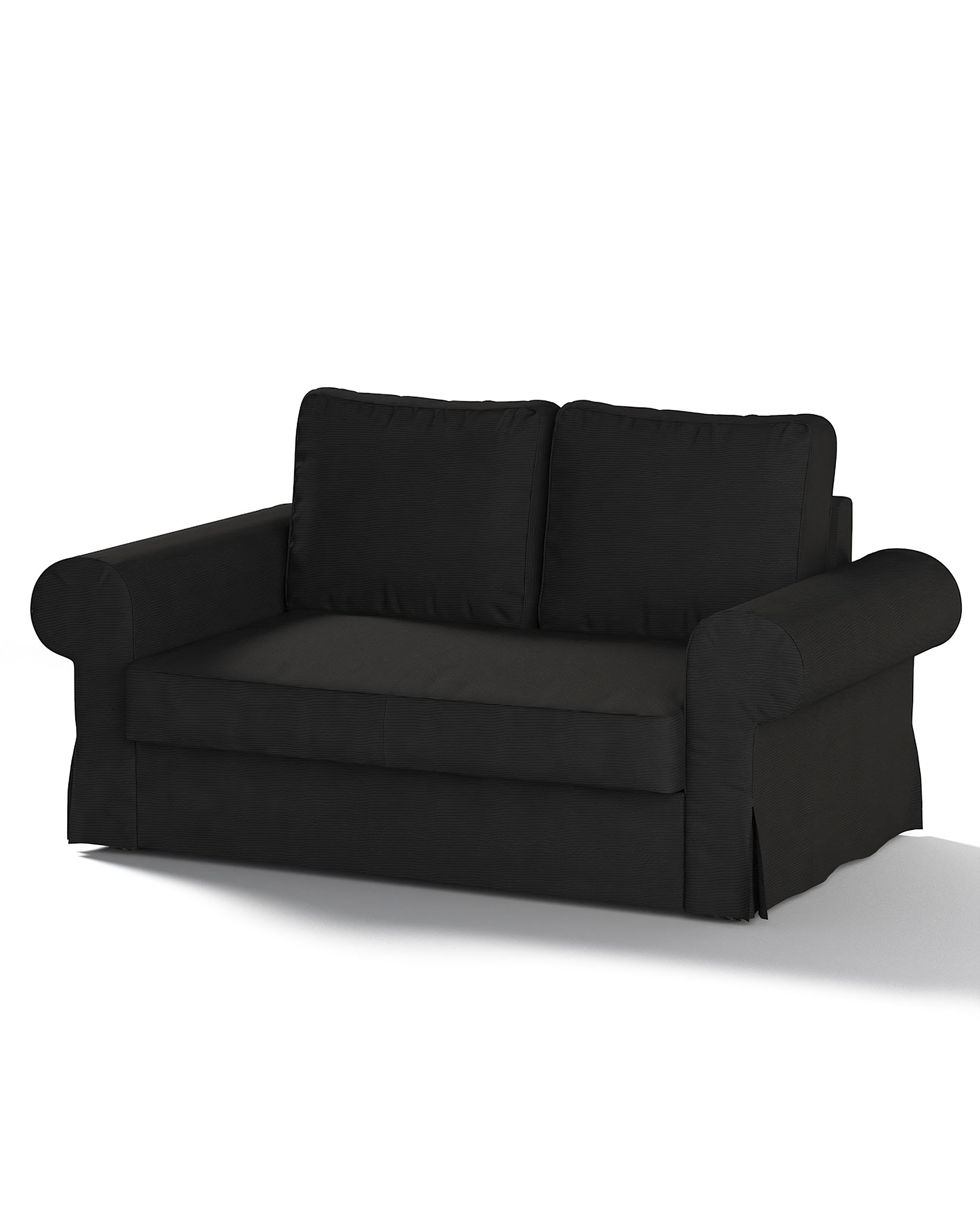 Bezug für Backabro 2-Sitzer Sofa ausklappbar Farbe schwarz Stoff strukturiert