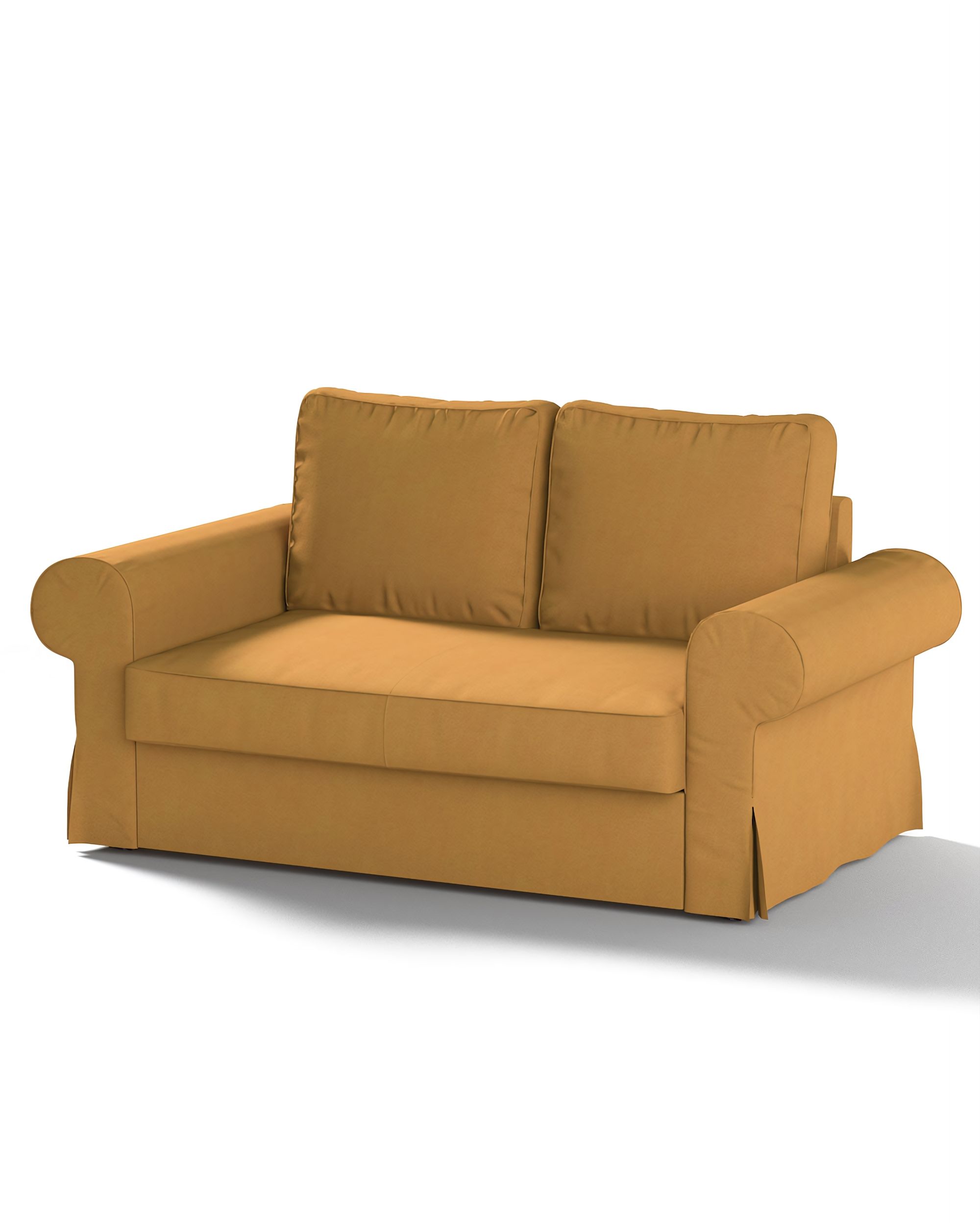 Bezug für Backabro 2-Sitzer Sofa ausklappbar Farbe gelb Stoff strukturiert