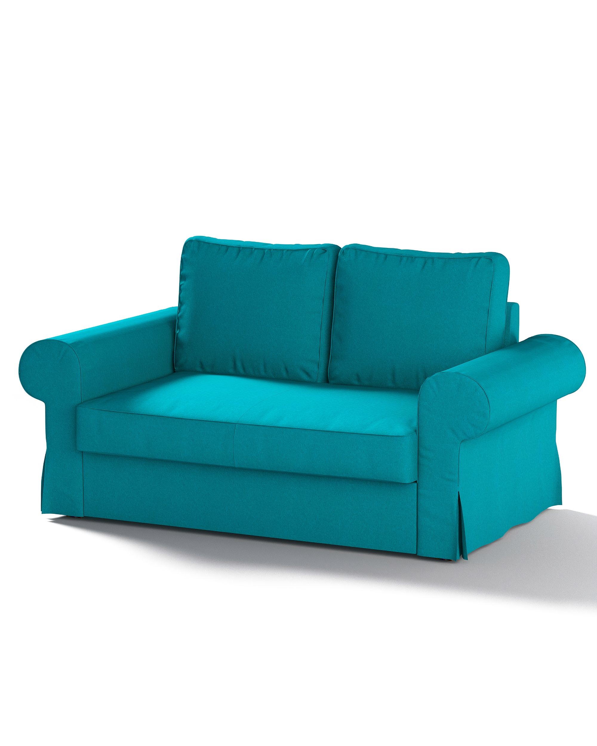 Bezug für Backabro 2-Sitzer Sofa ausklappbar Farbe blau Stoff strukturiert