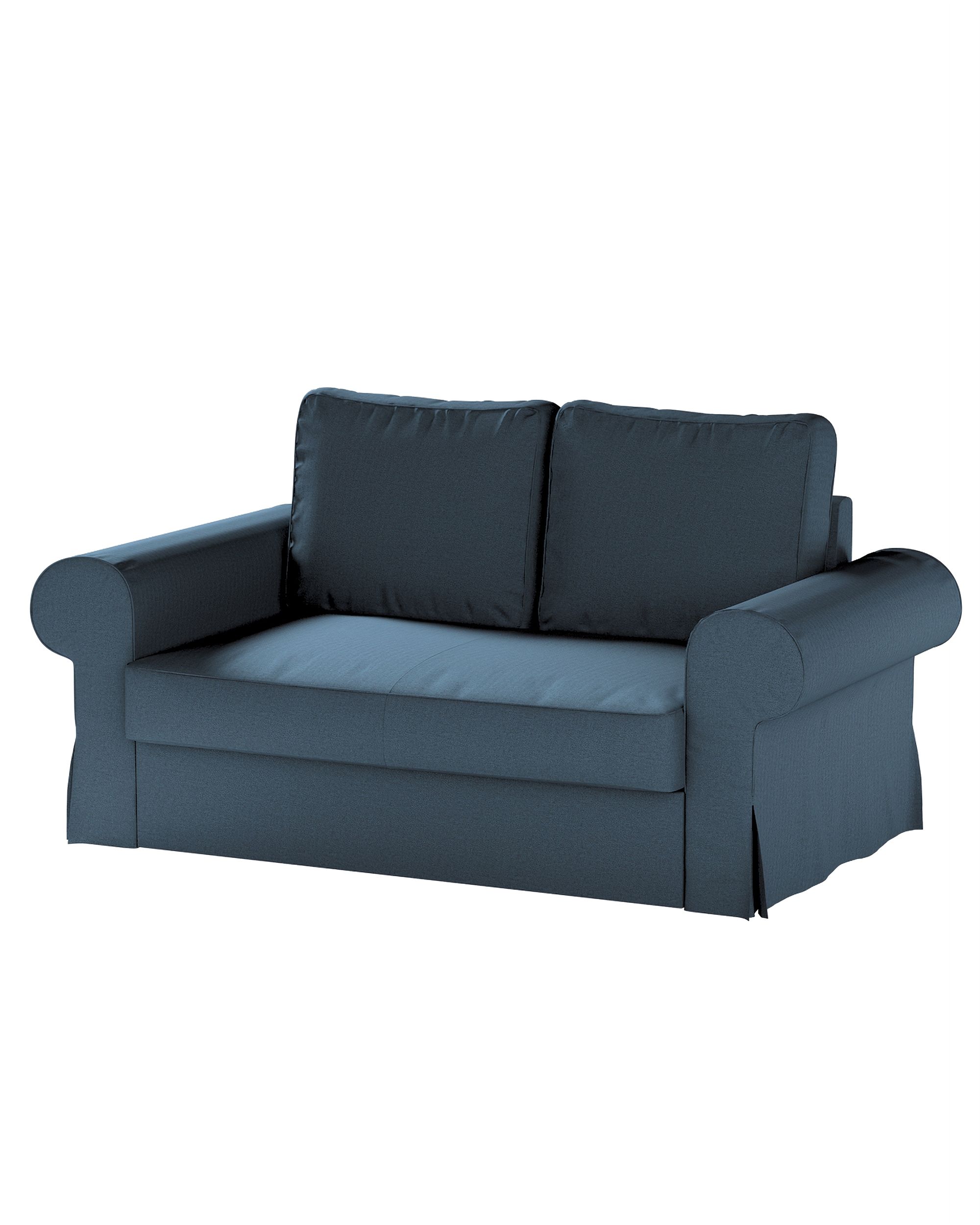 Bezug für Backabro 2-Sitzer Sofa ausklappbar Farbe blau Stoff strukturiert