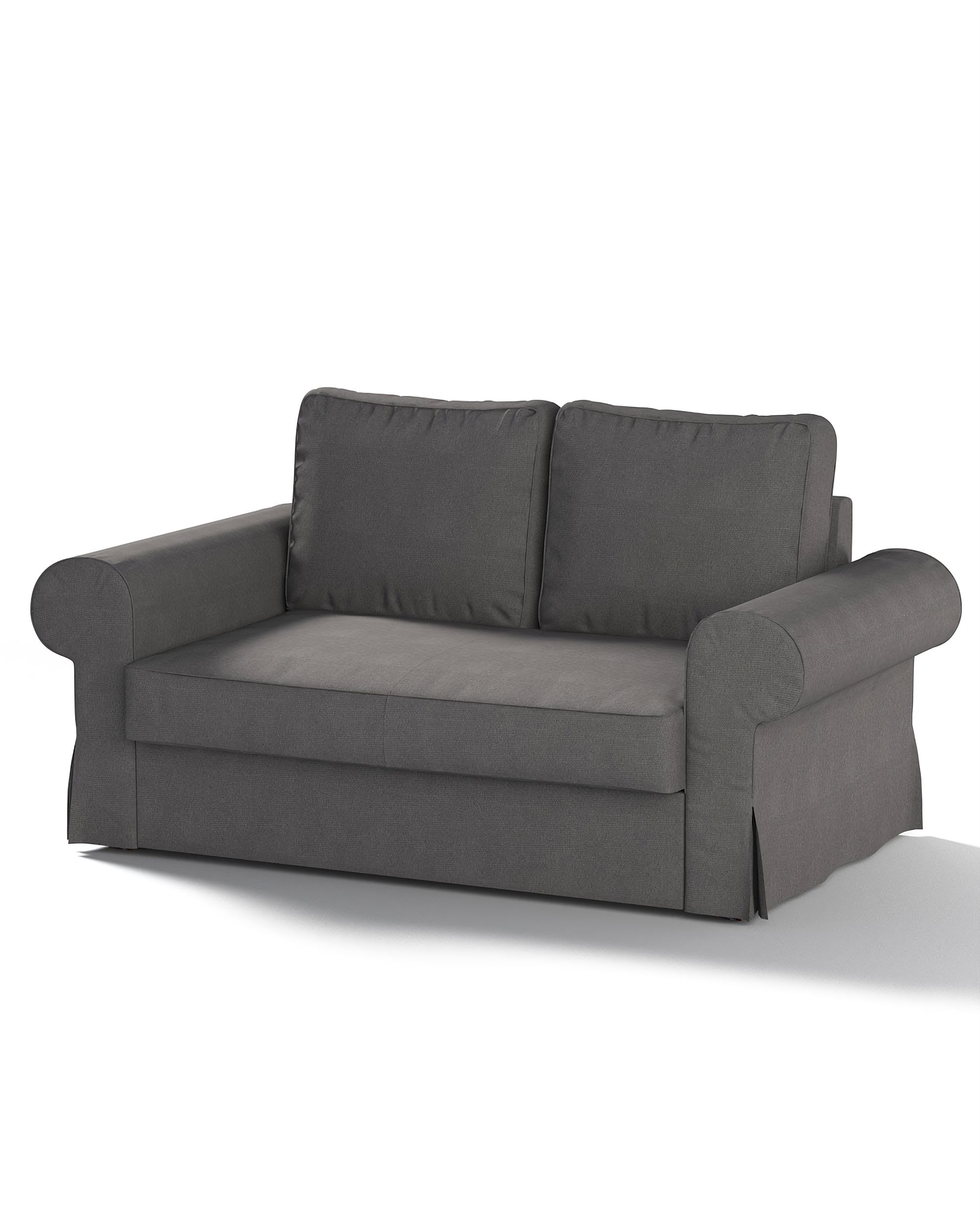 Bezug für Backabro 2-Sitzer Sofa ausklappbar Farbe grau Stoff strukturiert