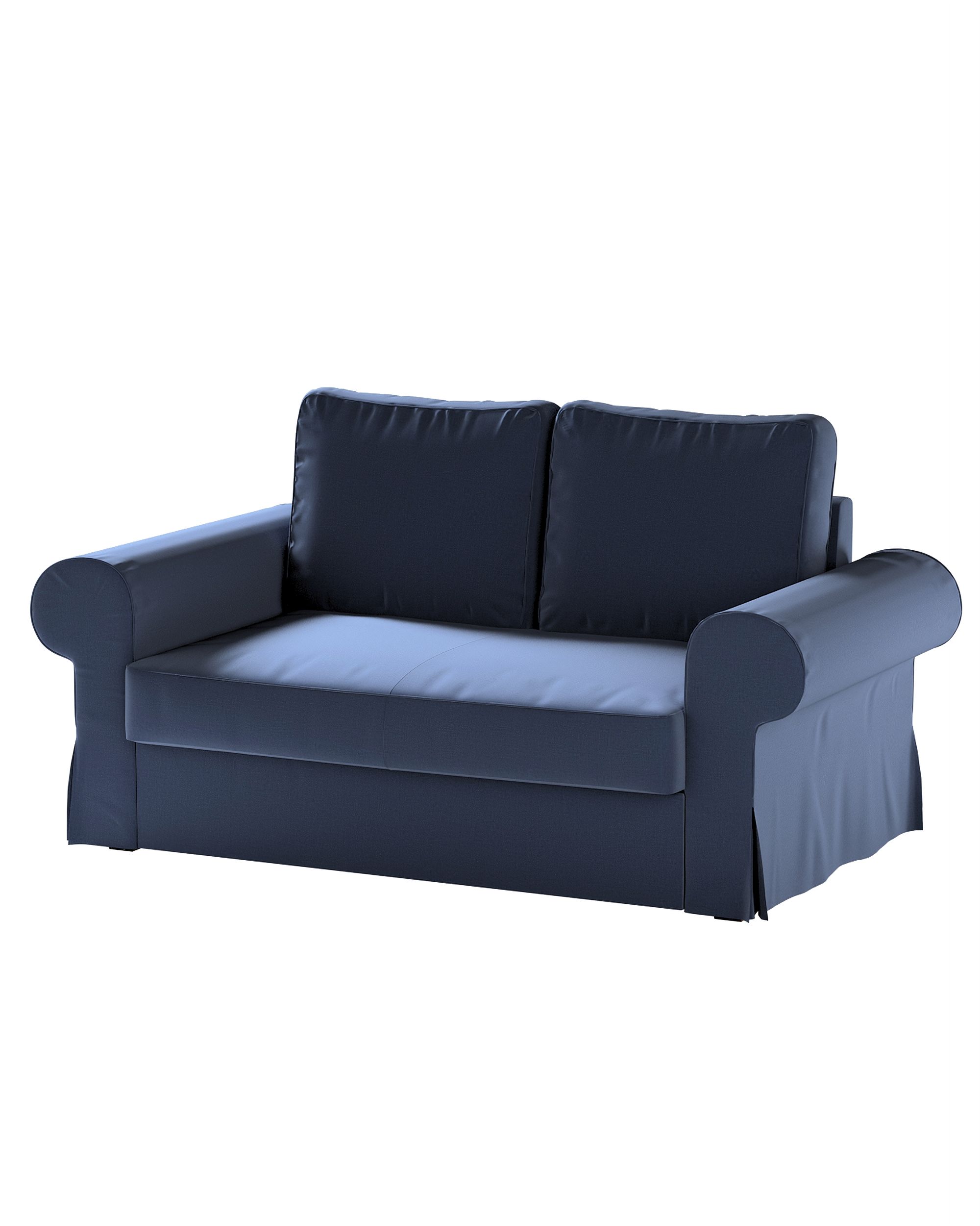 Bezug für Backabro 2-Sitzer Sofa ausklappbar Farbe dunkelblau Stoff samt
