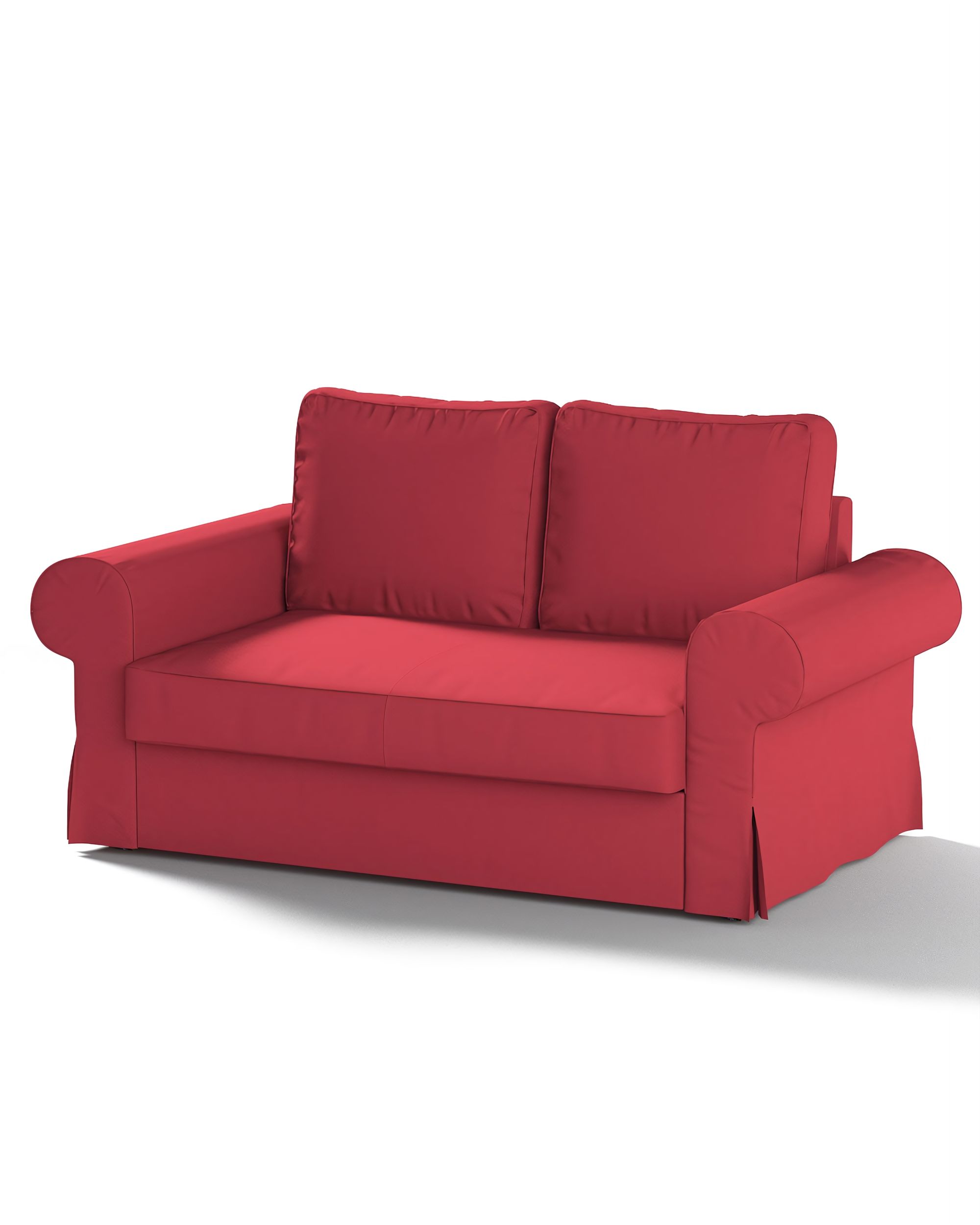 Bezug für Backabro 2-Sitzer Sofa ausklappbar Farbe rot Stoff strukturiert