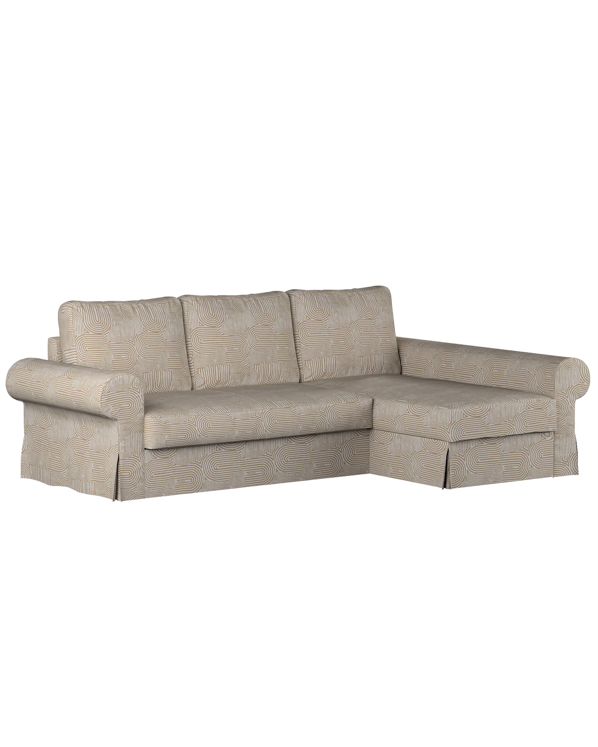 Bezug für Backabro Bettsofa / Recamiere Farbe beige Stoff strukturiert, gemustert