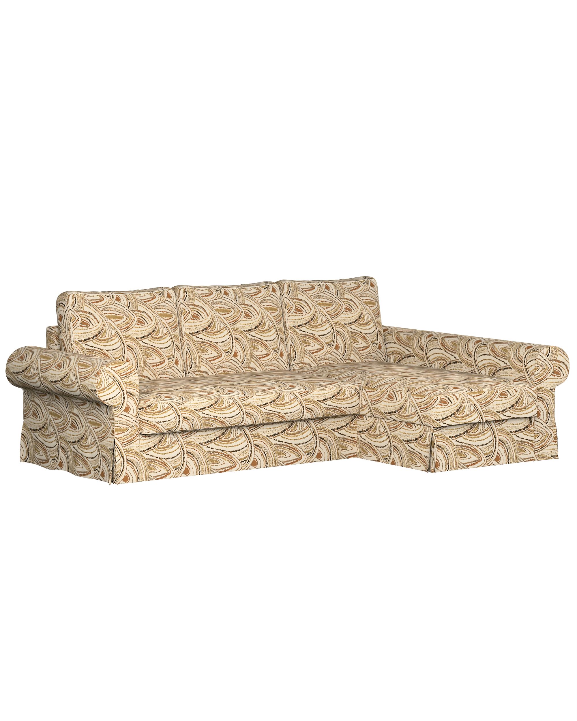Bezug für Backabro Bettsofa / Recamiere Farbe beige Stoff strukturiert, gemustert