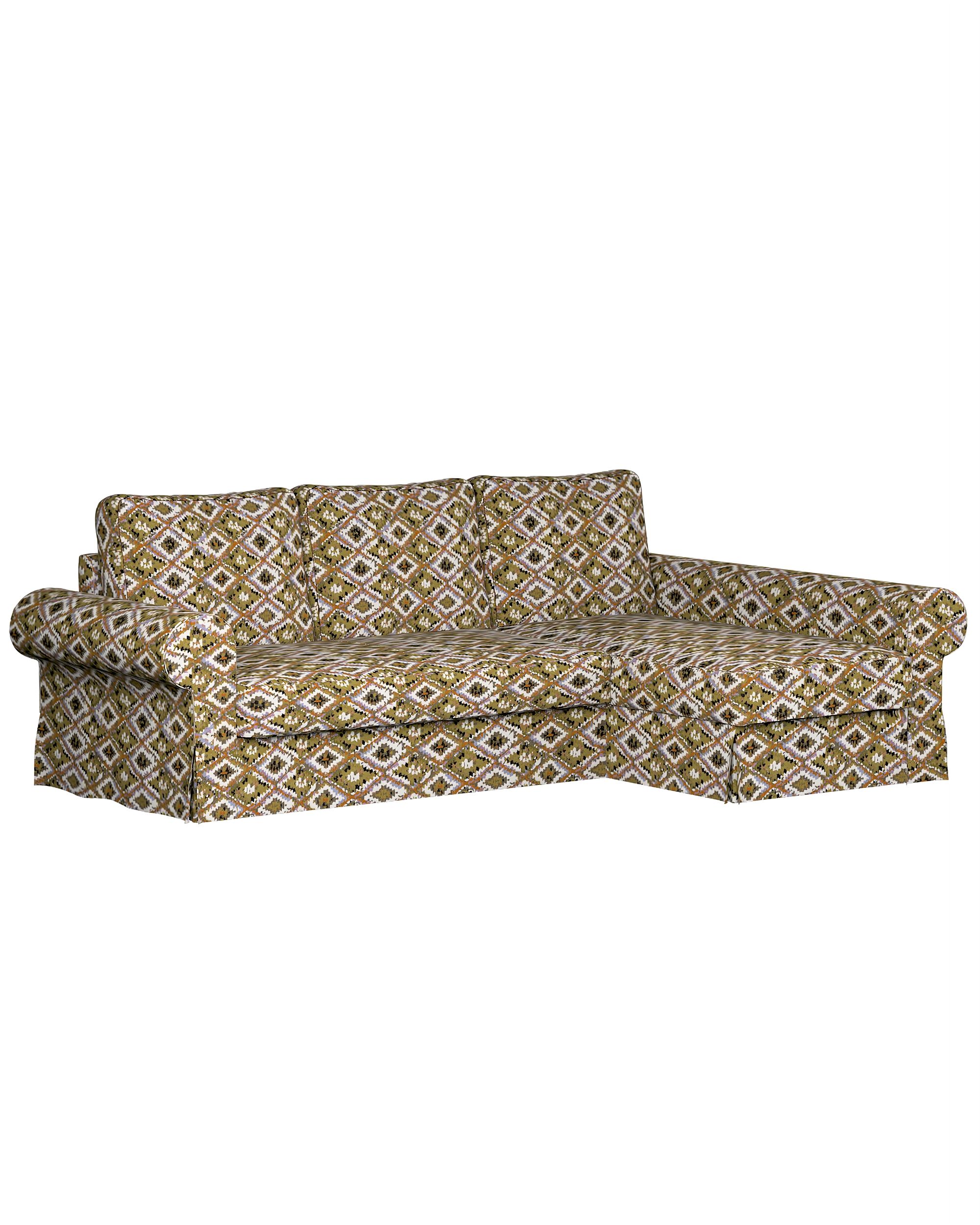 Bezug für Backabro Bettsofa / Recamiere Farbe bunt Stoff strukturiert, gemustert
