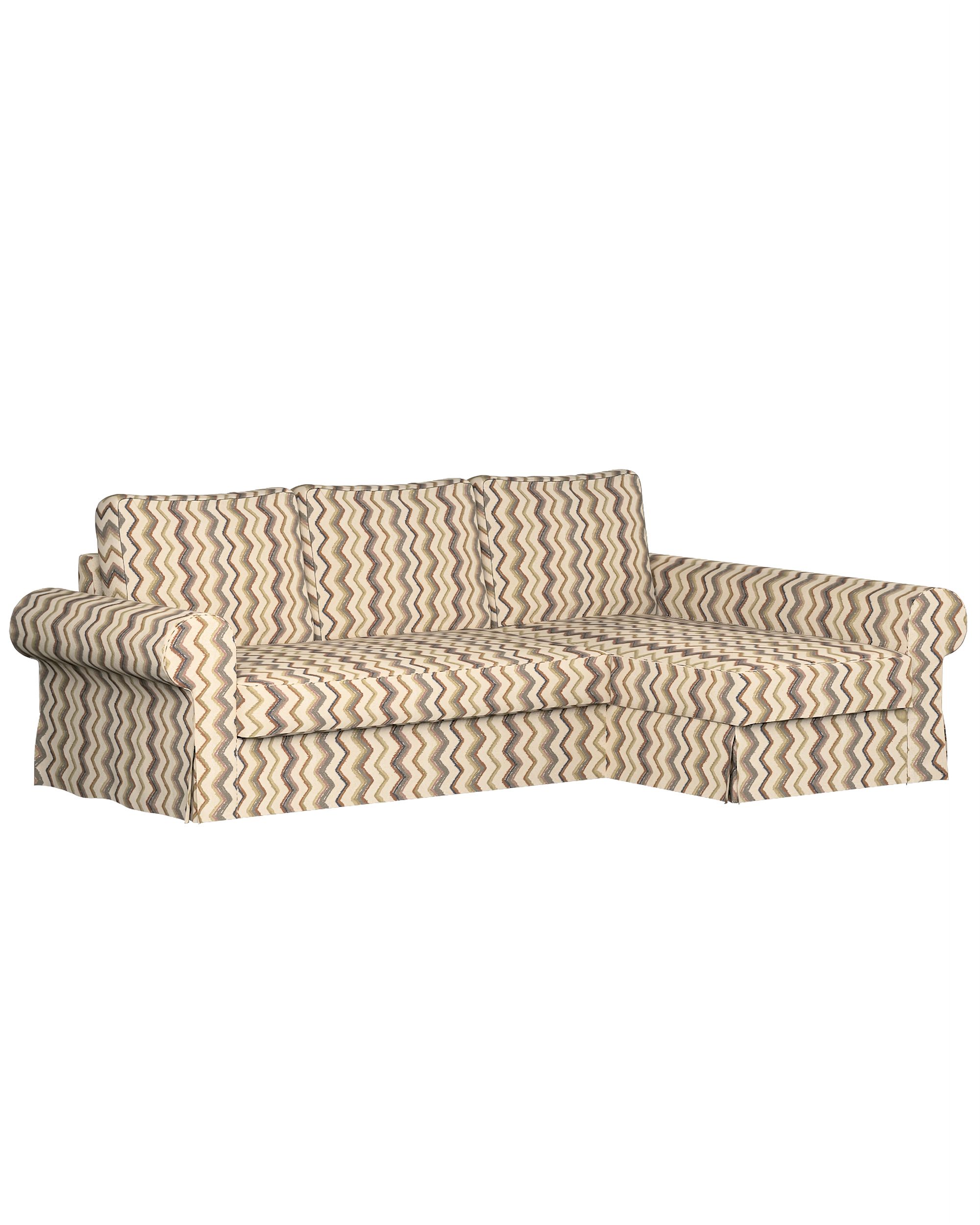 Bezug für Backabro Bettsofa / Recamiere Farbe beige Stoff strukturiert, gemustert
