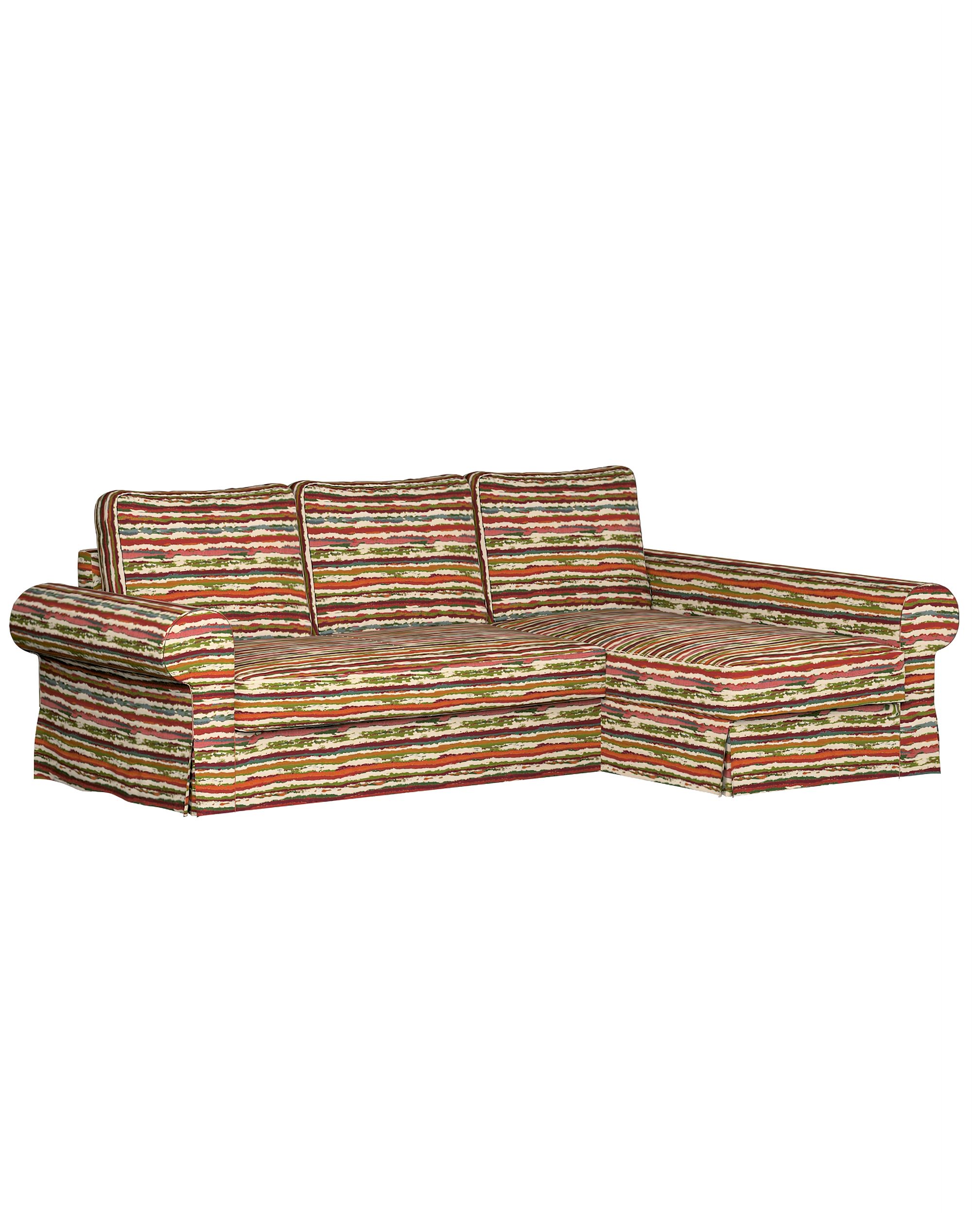 Bezug für Backabro Bettsofa / Recamiere Farbe bunt Stoff strukturiert, gemustert