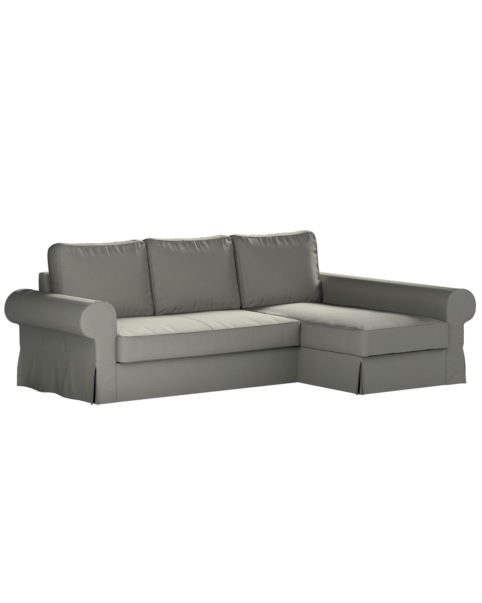 Bezug für Backabro Bettsofa / Recamiere Farbe grau Stoff strukturiert