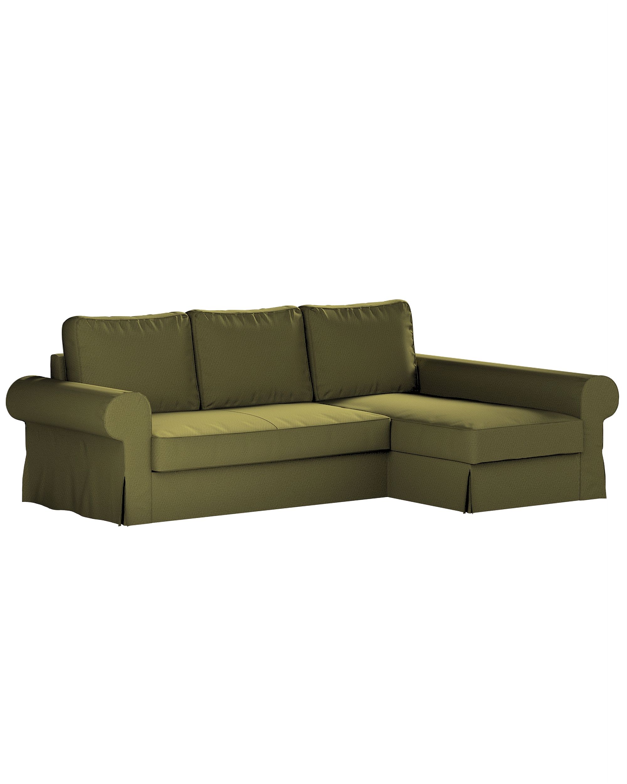 Bezug für Backabro Bettsofa / Recamiere Farbe grün Stoff strukturiert