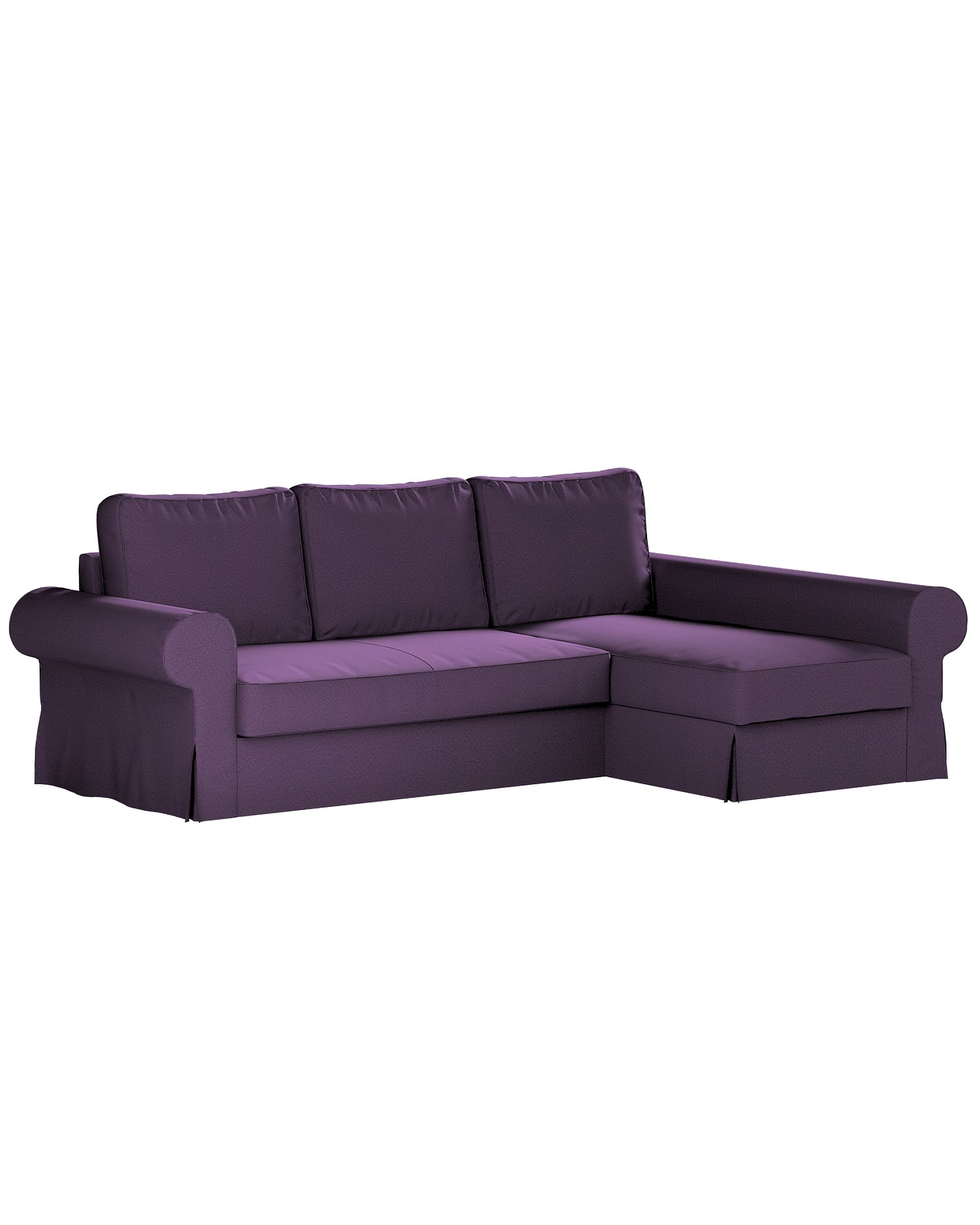 Bezug für Backabro Bettsofa / Recamiere Farbe violett Stoff strukturiert