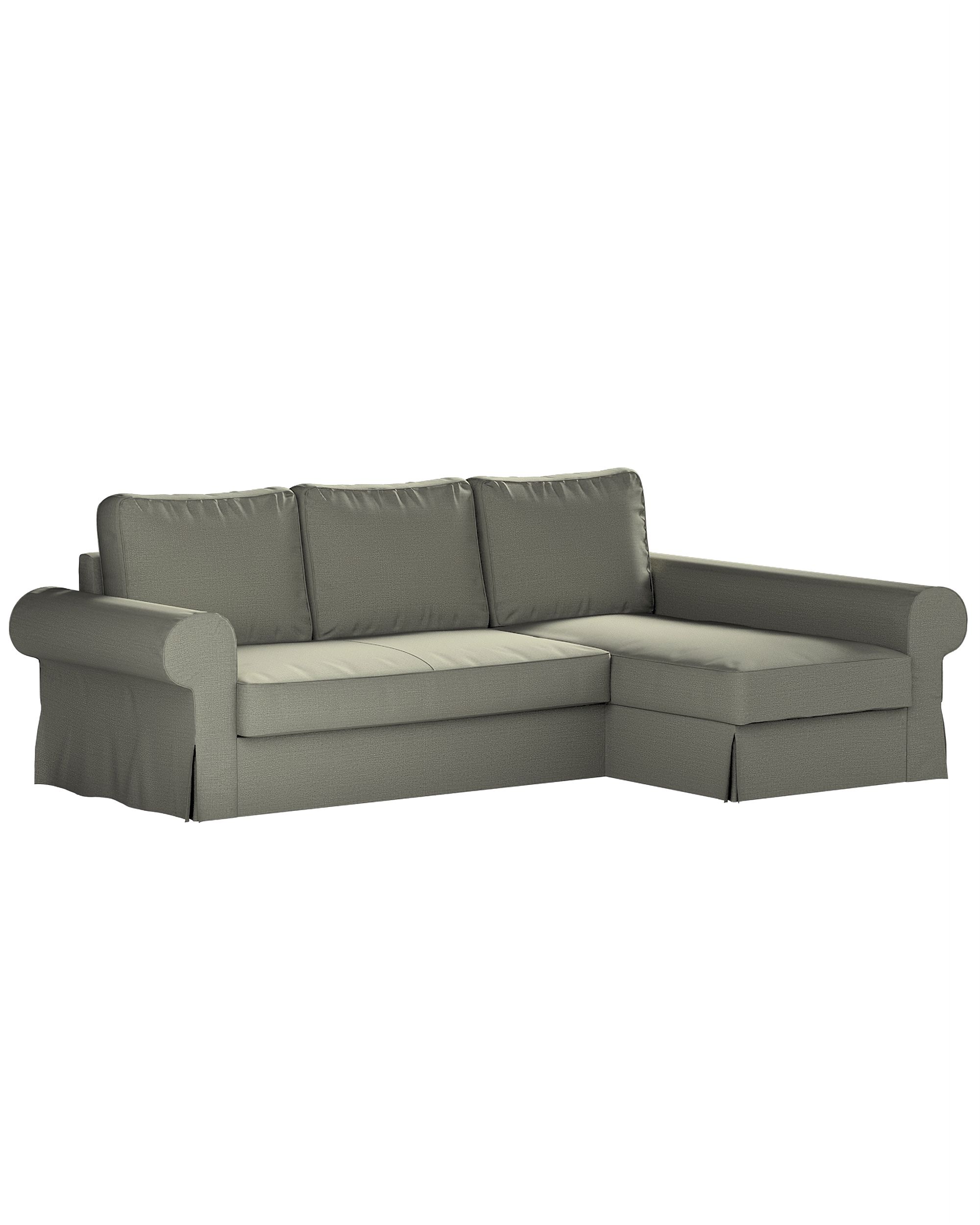 Bezug für Backabro Bettsofa / Recamiere Farbe grau Stoff strukturiert