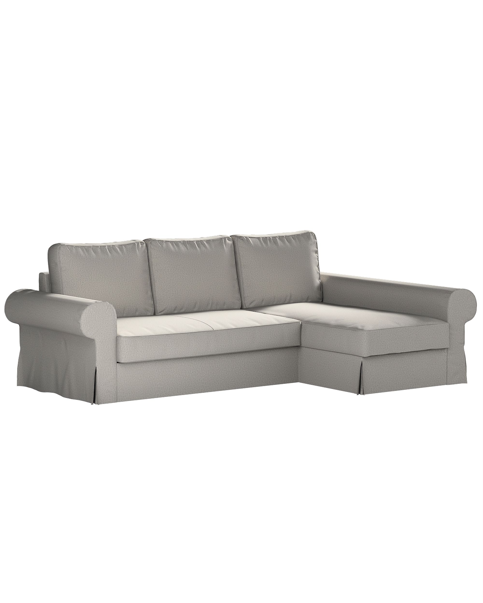 Bezug für Backabro Bettsofa / Recamiere Farbe grau Stoff strukturiert