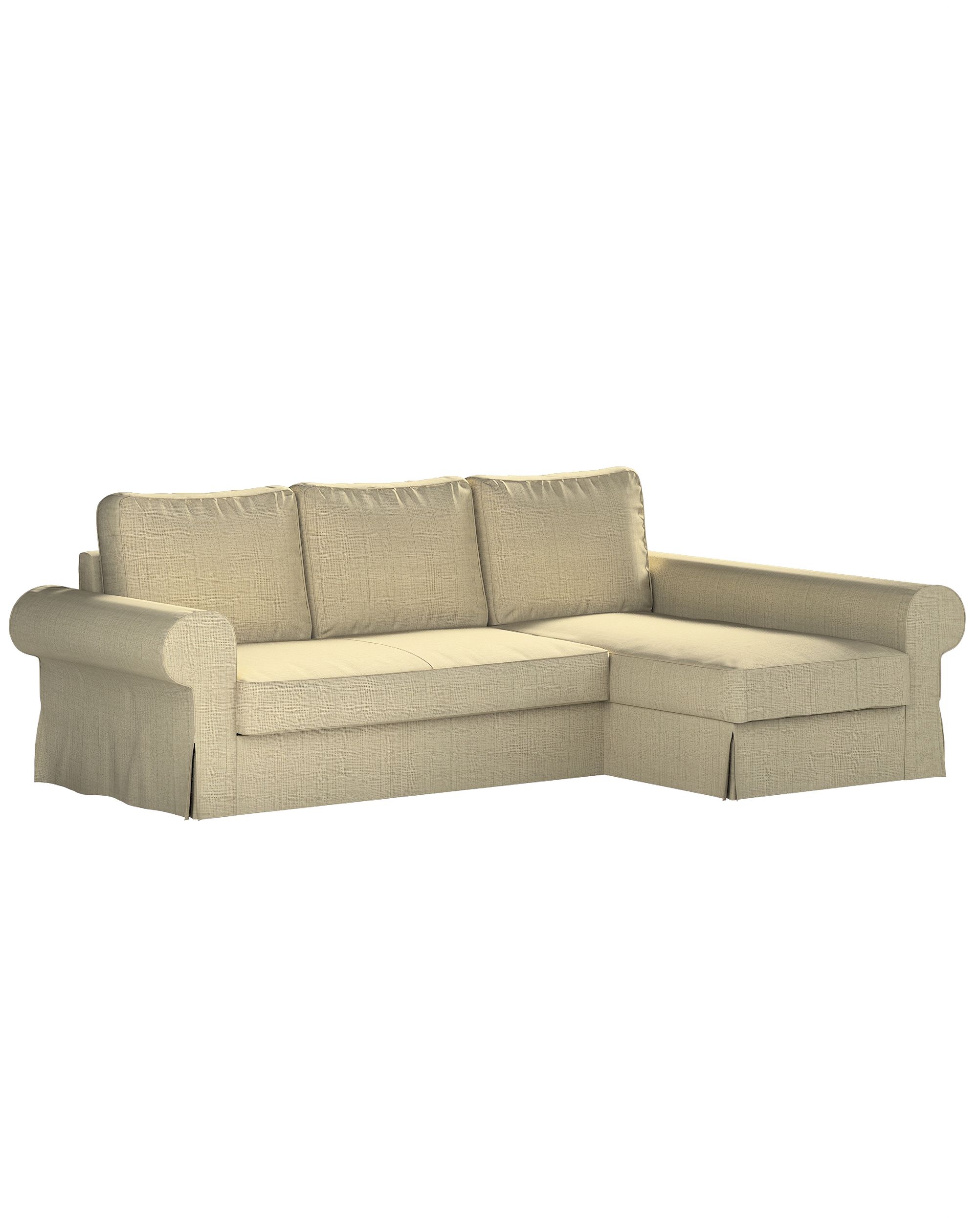 Bezug für Backabro Bettsofa / Recamiere Farbe beige Stoff strukturiert