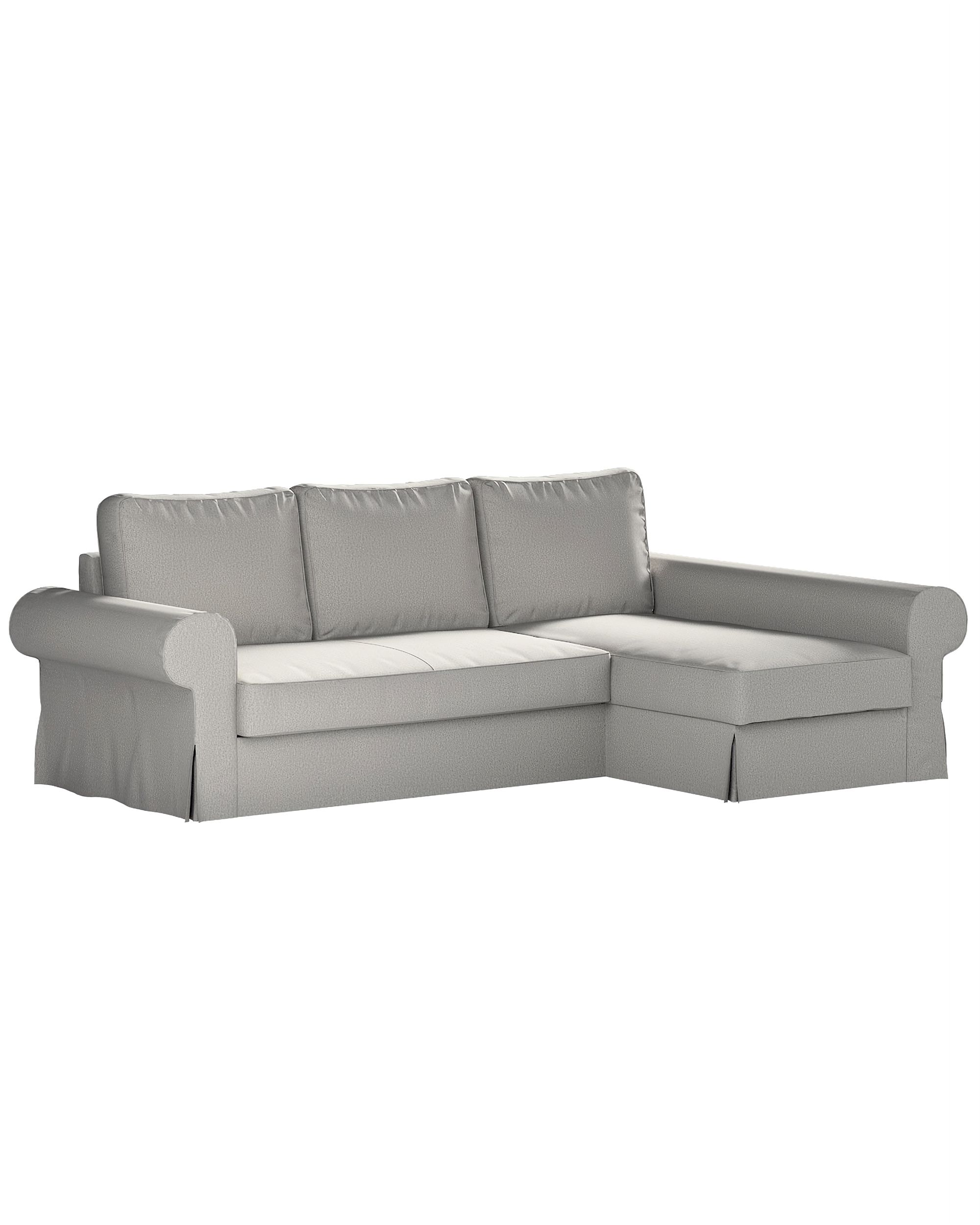 Bezug für Backabro Bettsofa / Recamiere Farbe grau Stoff strukturiert