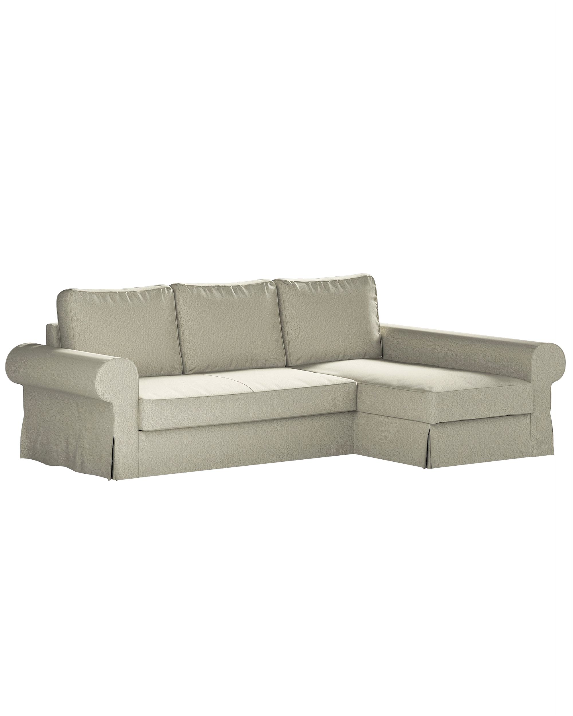 Bezug für Backabro Bettsofa / Recamiere Farbe beige Stoff strukturiert