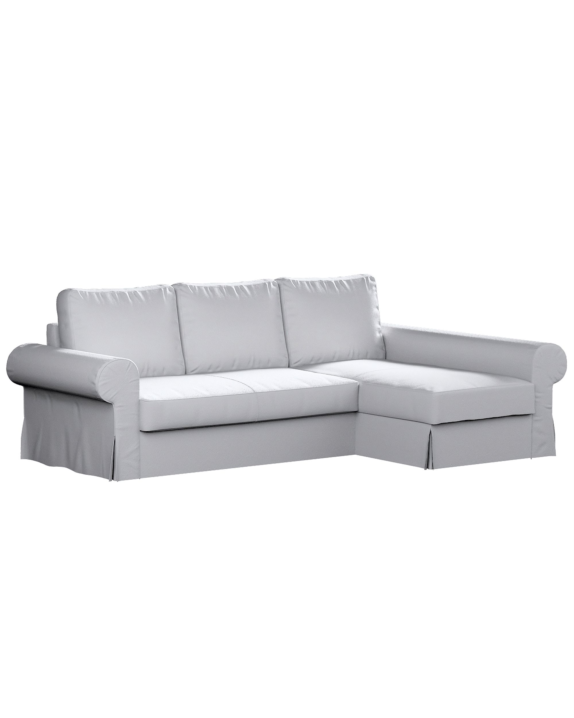 Bezug für Backabro Bettsofa / Recamiere Farbe weiß Stoff strukturiert