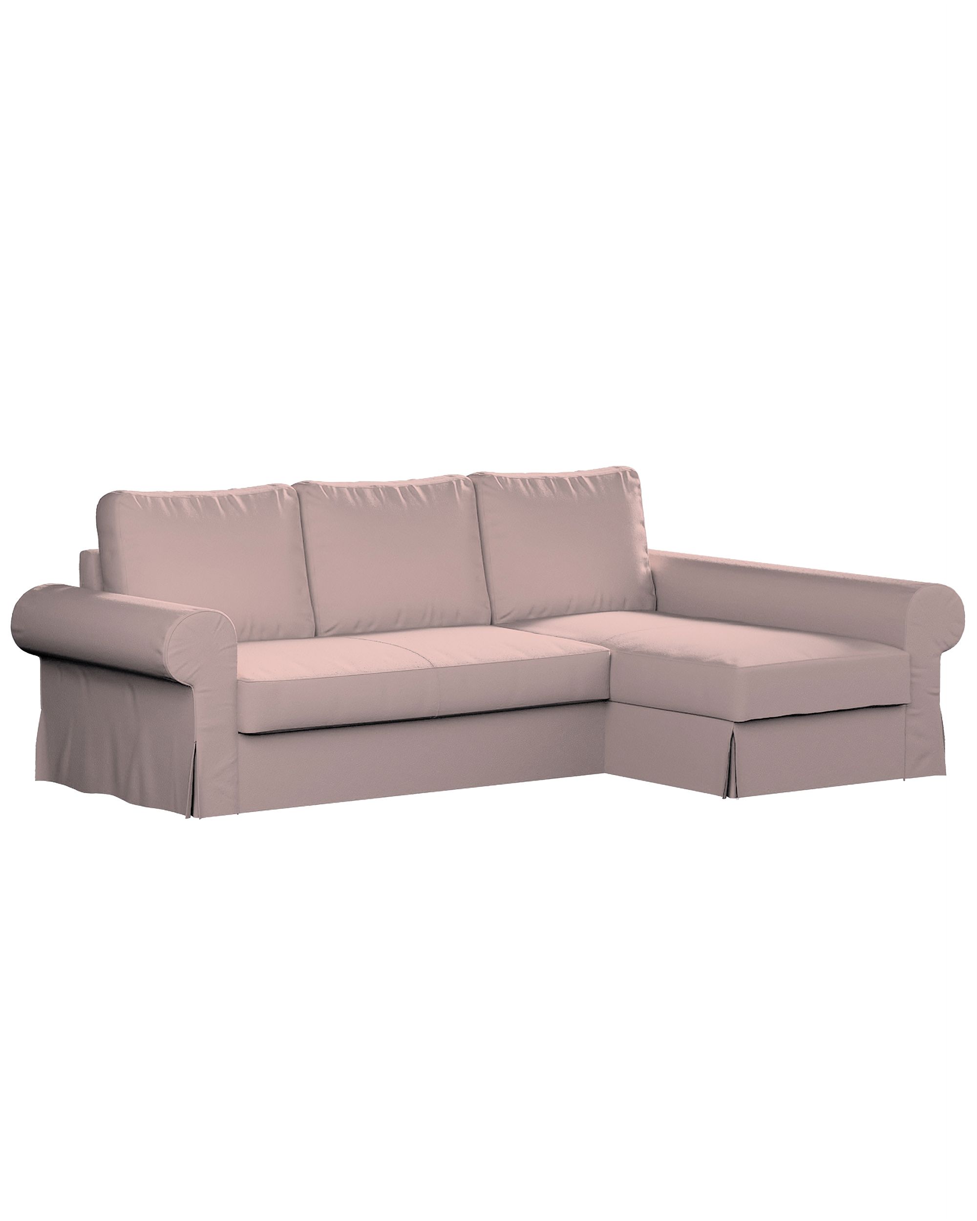 Bezug für Backabro Bettsofa / Recamiere Farbe rosa Stoff strukturiert