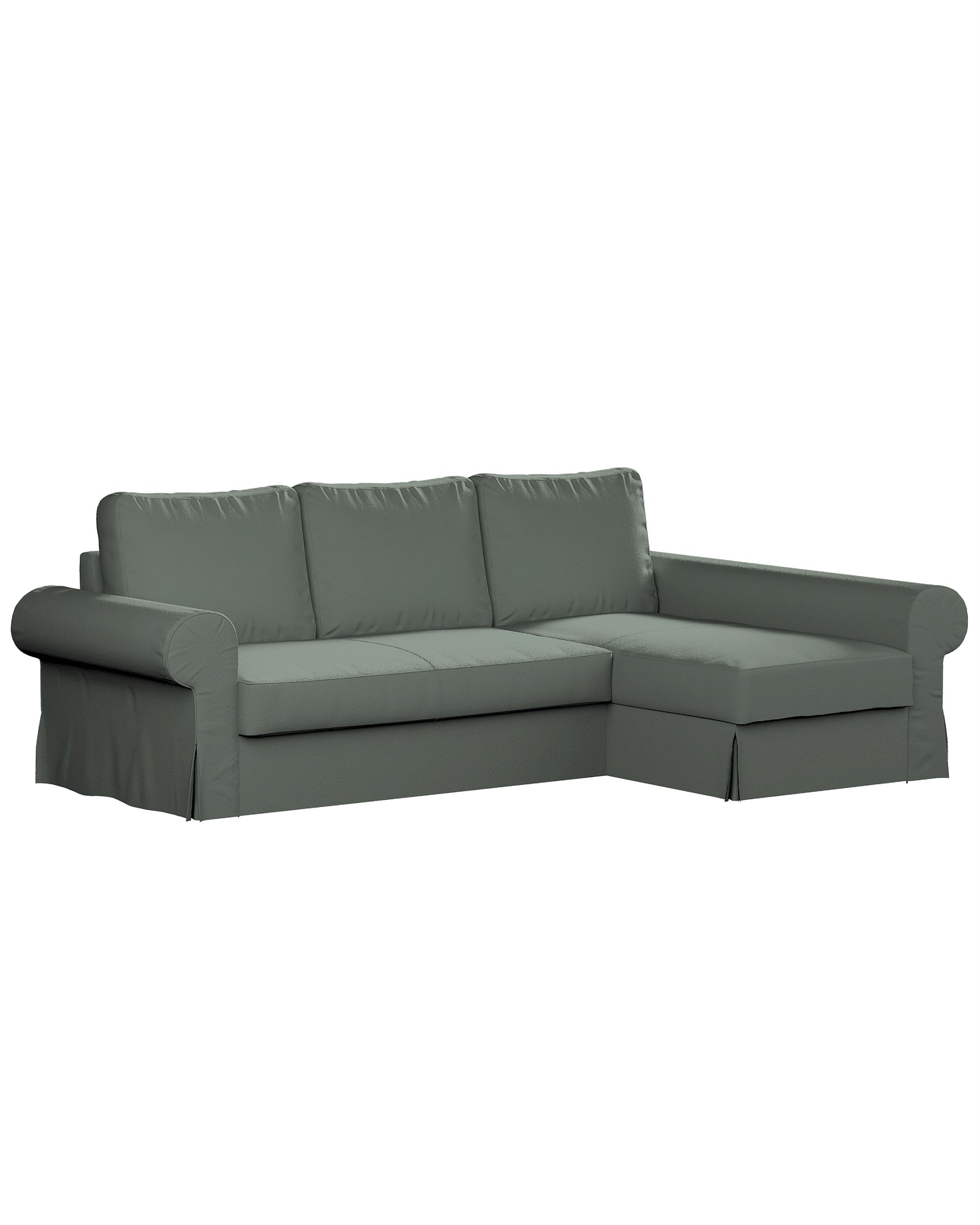 Bezug für Backabro Bettsofa / Recamiere Farbe grün Stoff strukturiert
