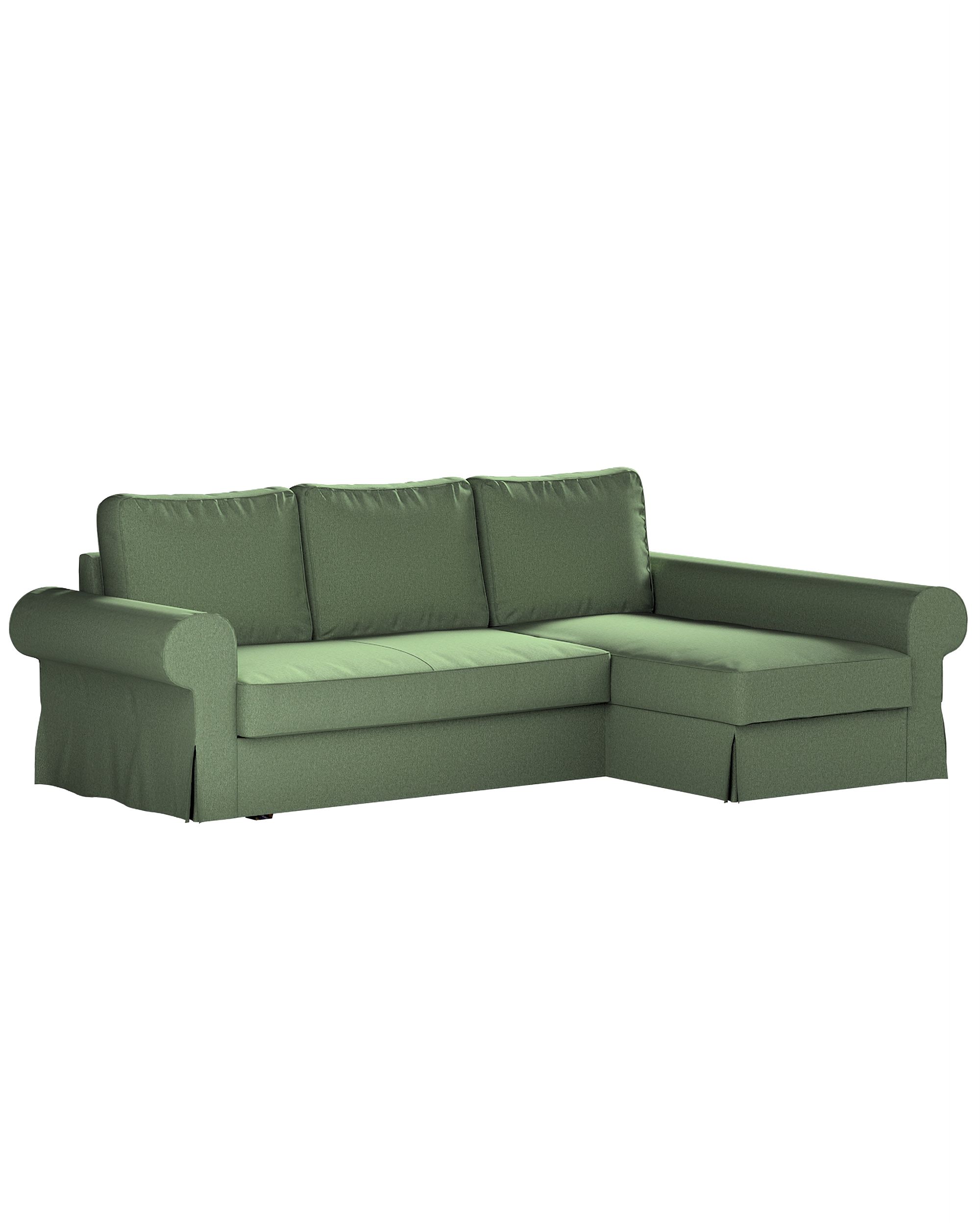 Bezug für Backabro Bettsofa / Recamiere Farbe grün Stoff strukturiert