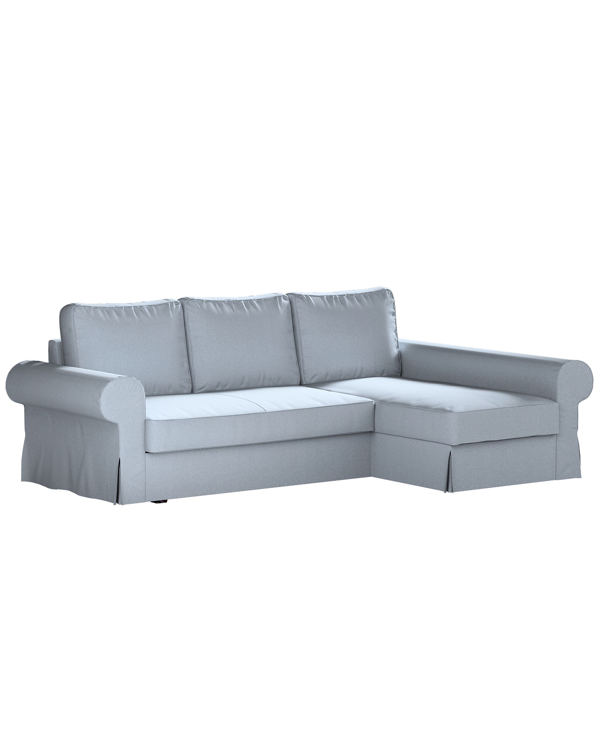 Bezug für Backabro Bettsofa / Recamiere Farbe blau Stoff strukturiert