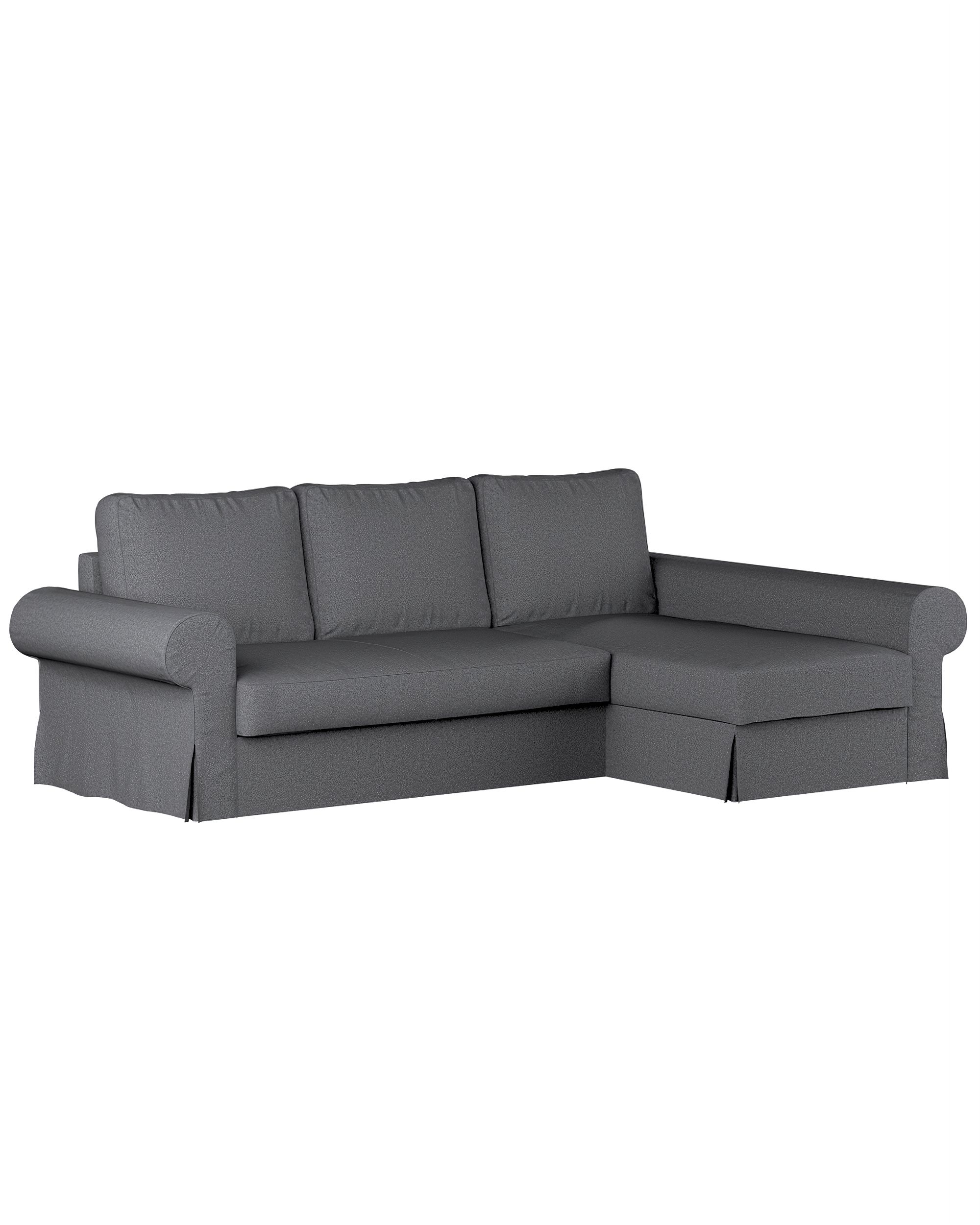 Bezug für Backabro Bettsofa / Recamiere Farbe grau Stoff strukturiert