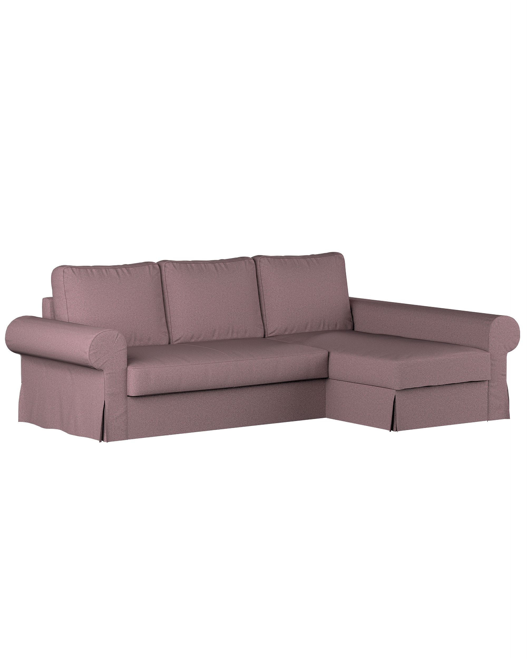 Bezug für Backabro Bettsofa / Recamiere Farbe rosa Stoff strukturiert