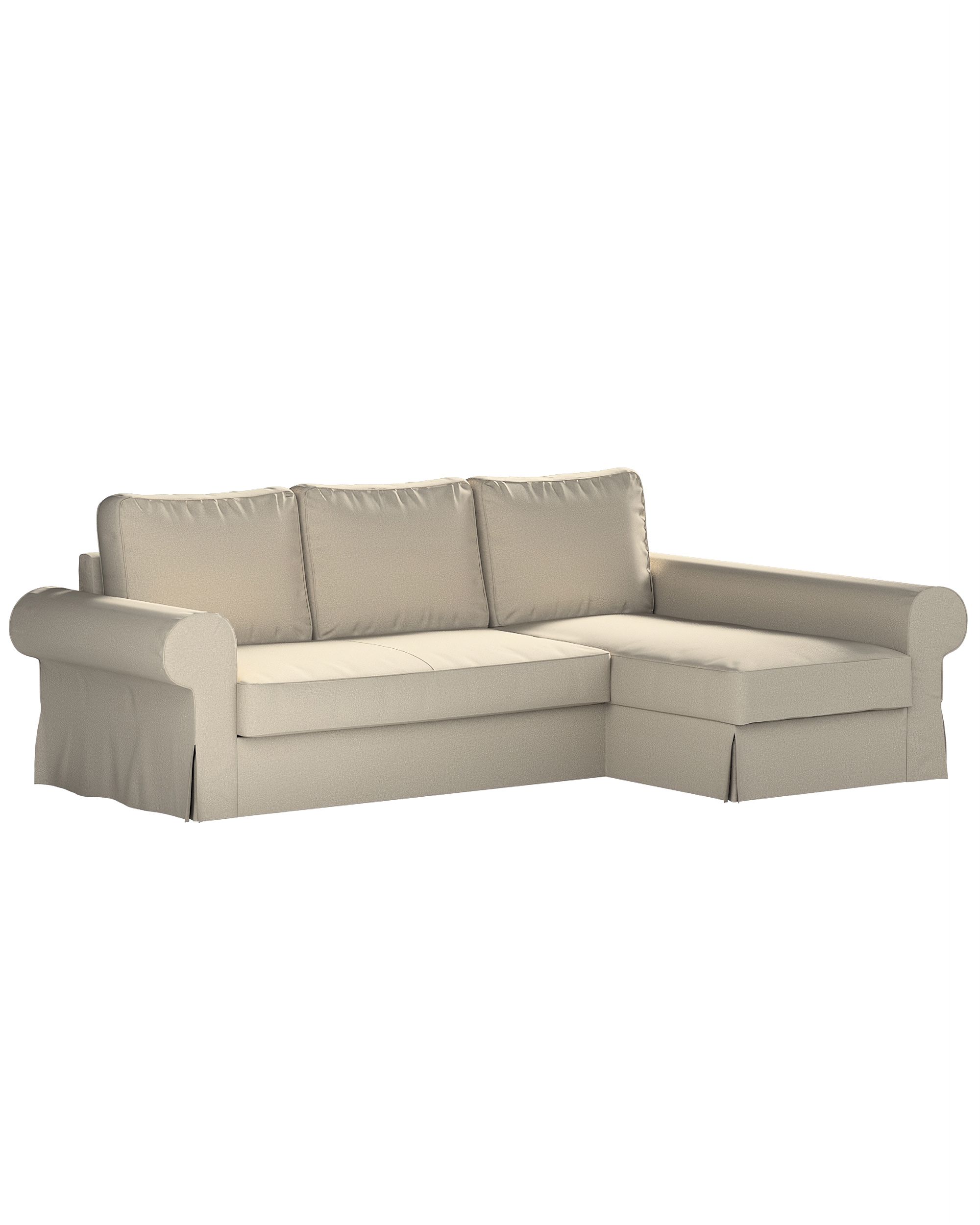 Bezug für Backabro Bettsofa / Recamiere Farbe beige Stoff strukturiert