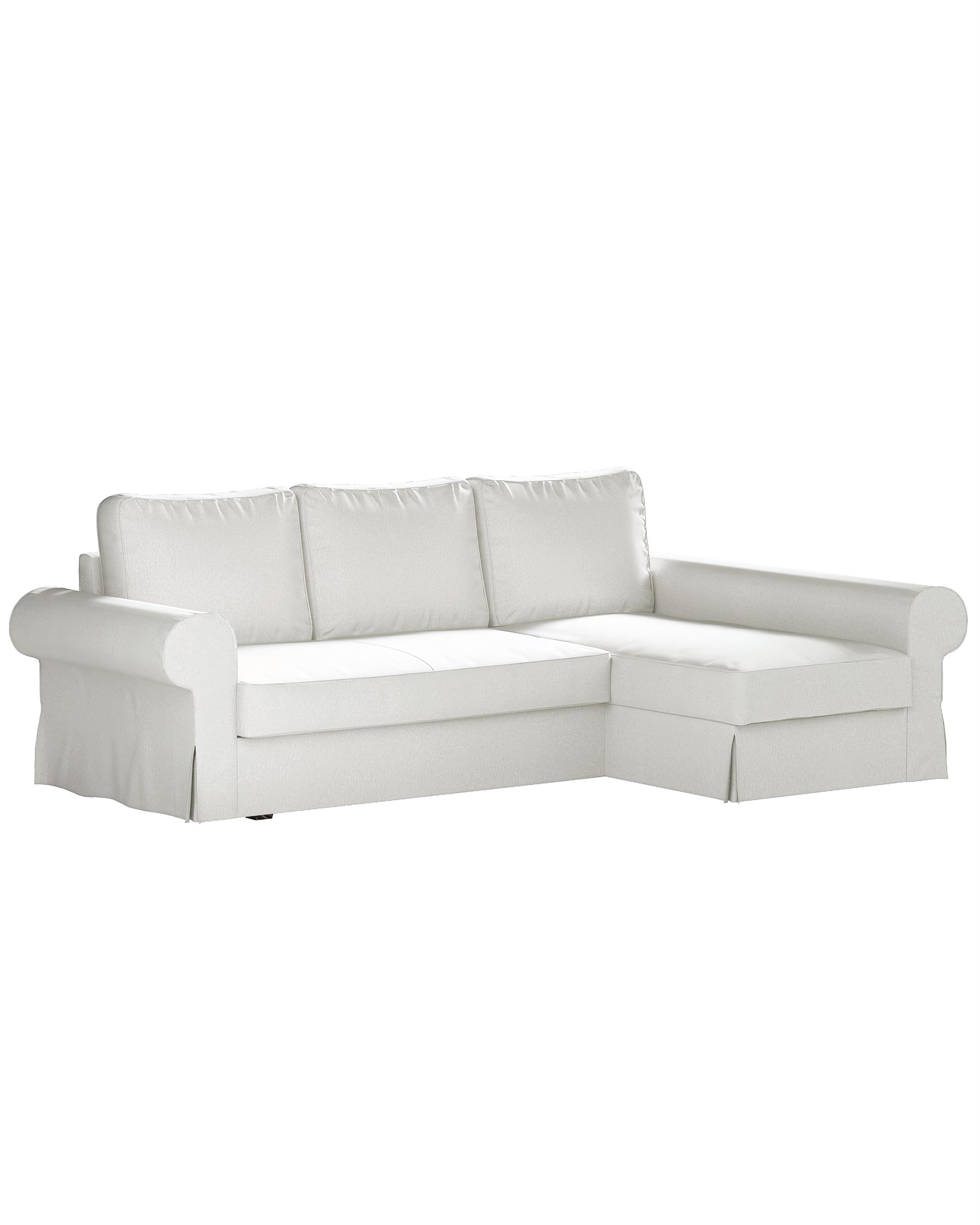 Bezug für Backabro Bettsofa / Recamiere Farbe creme Stoff strukturiert
